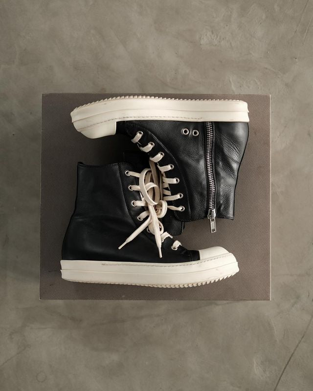 FW17 RICK OWENS Leather High-top Sneakers