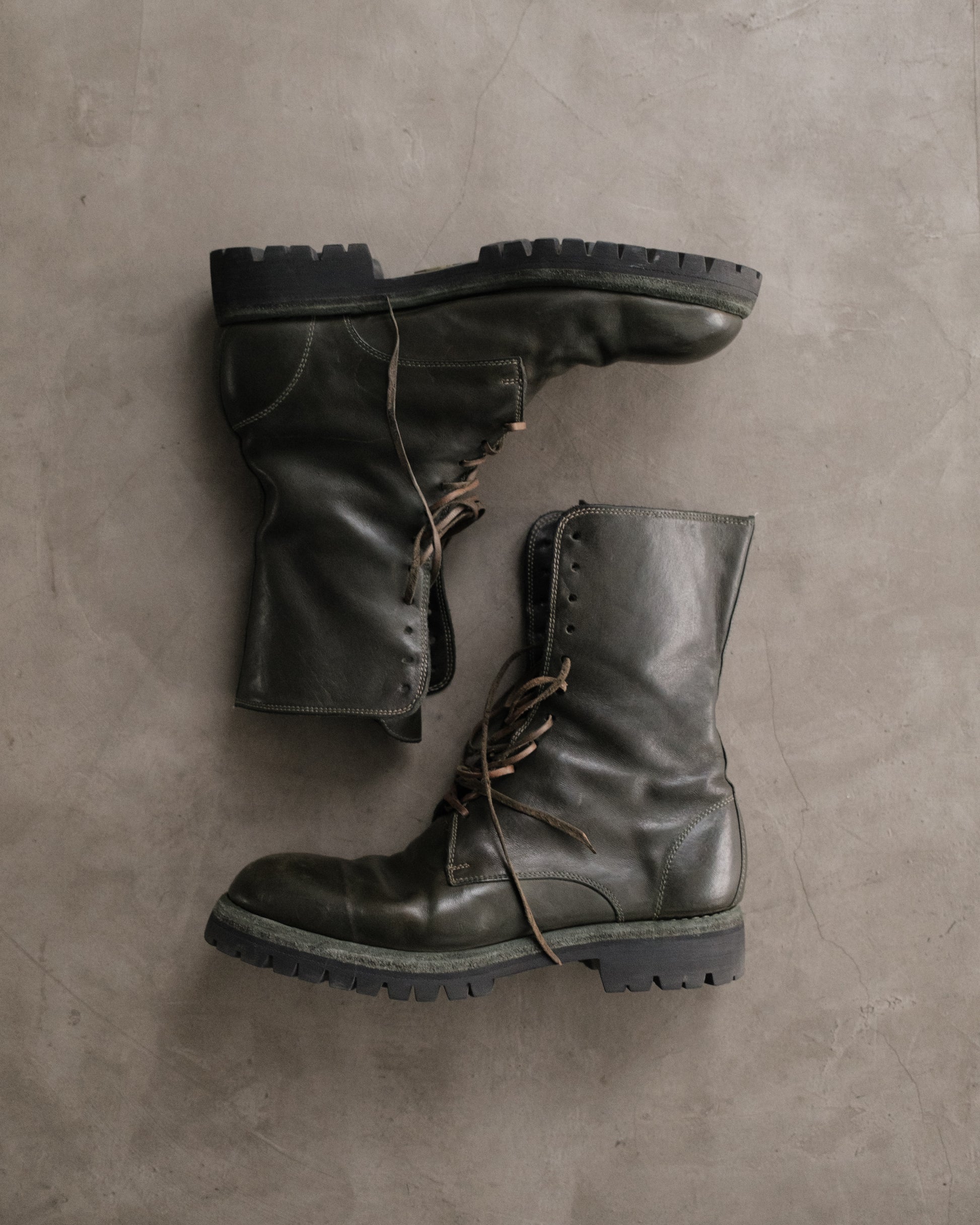 GUIDI 791V Horse Full Grain Lace Boots