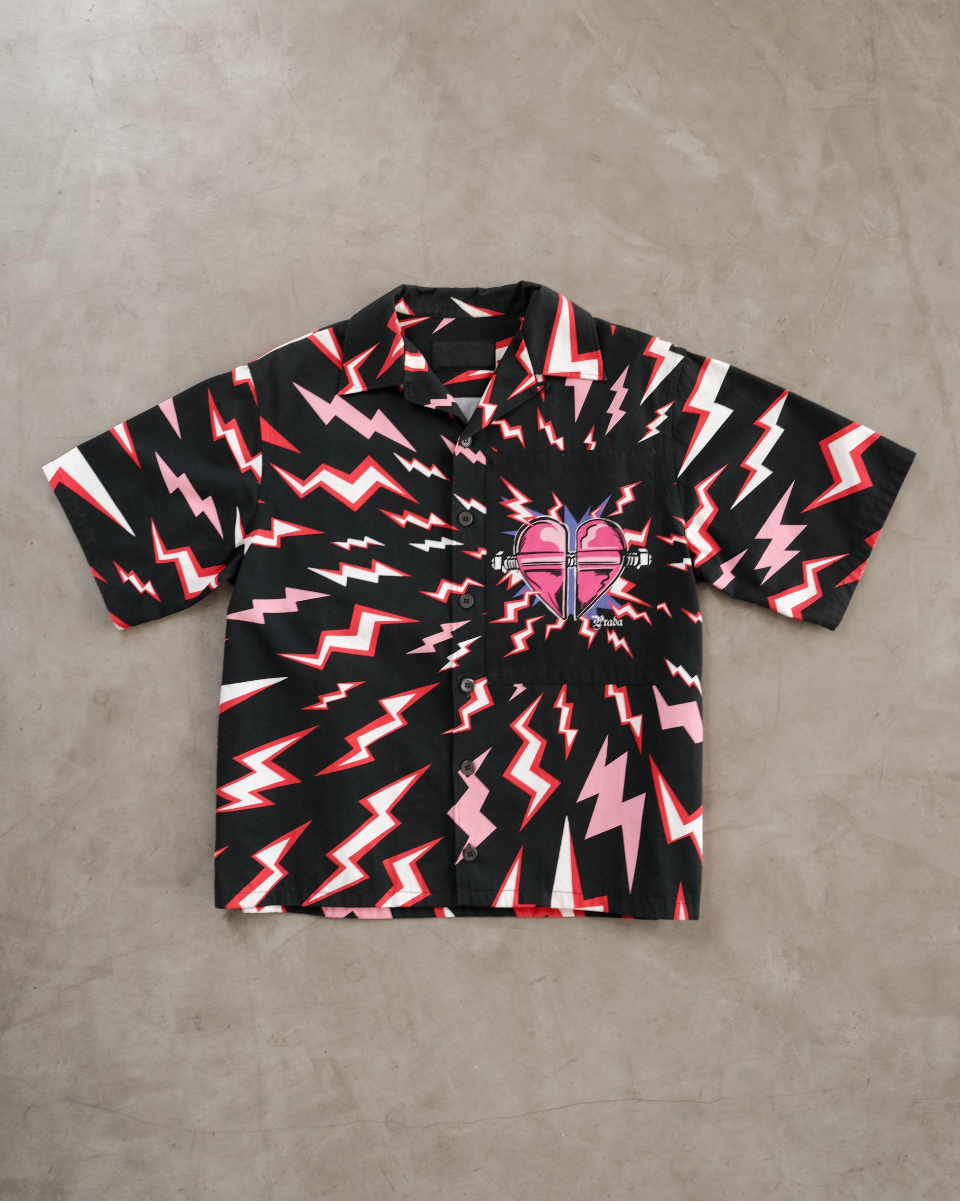 SS19 PRADA Lightning And Heart Shirt
