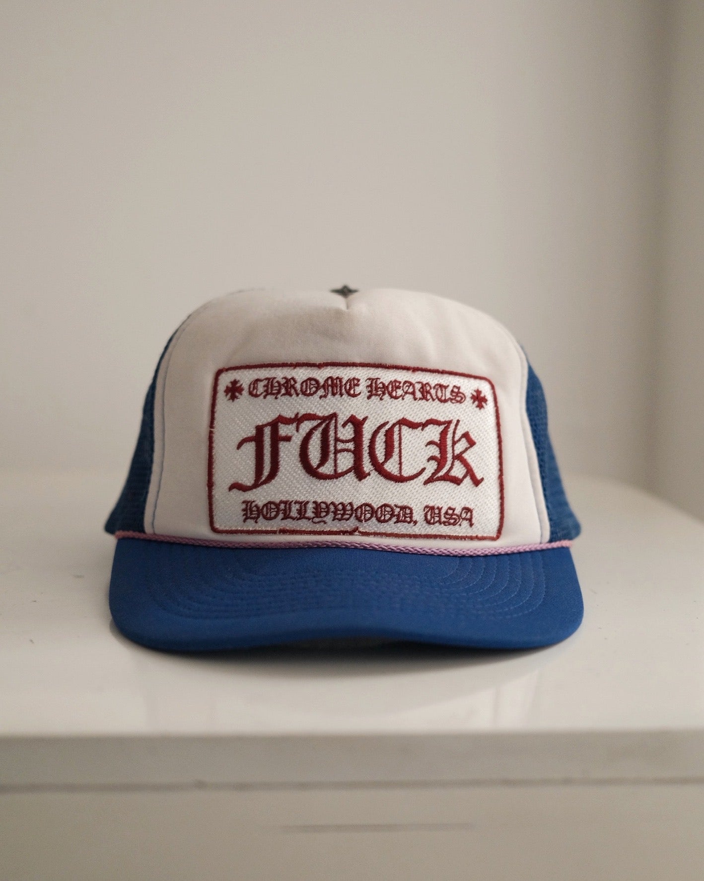 Vintage CHROME HEARTS “Fuck” HollyWood Trucker Hat