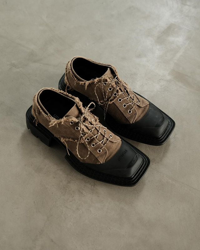 UNTITLAB Chunky Constrast-Sole Derby Shoes.