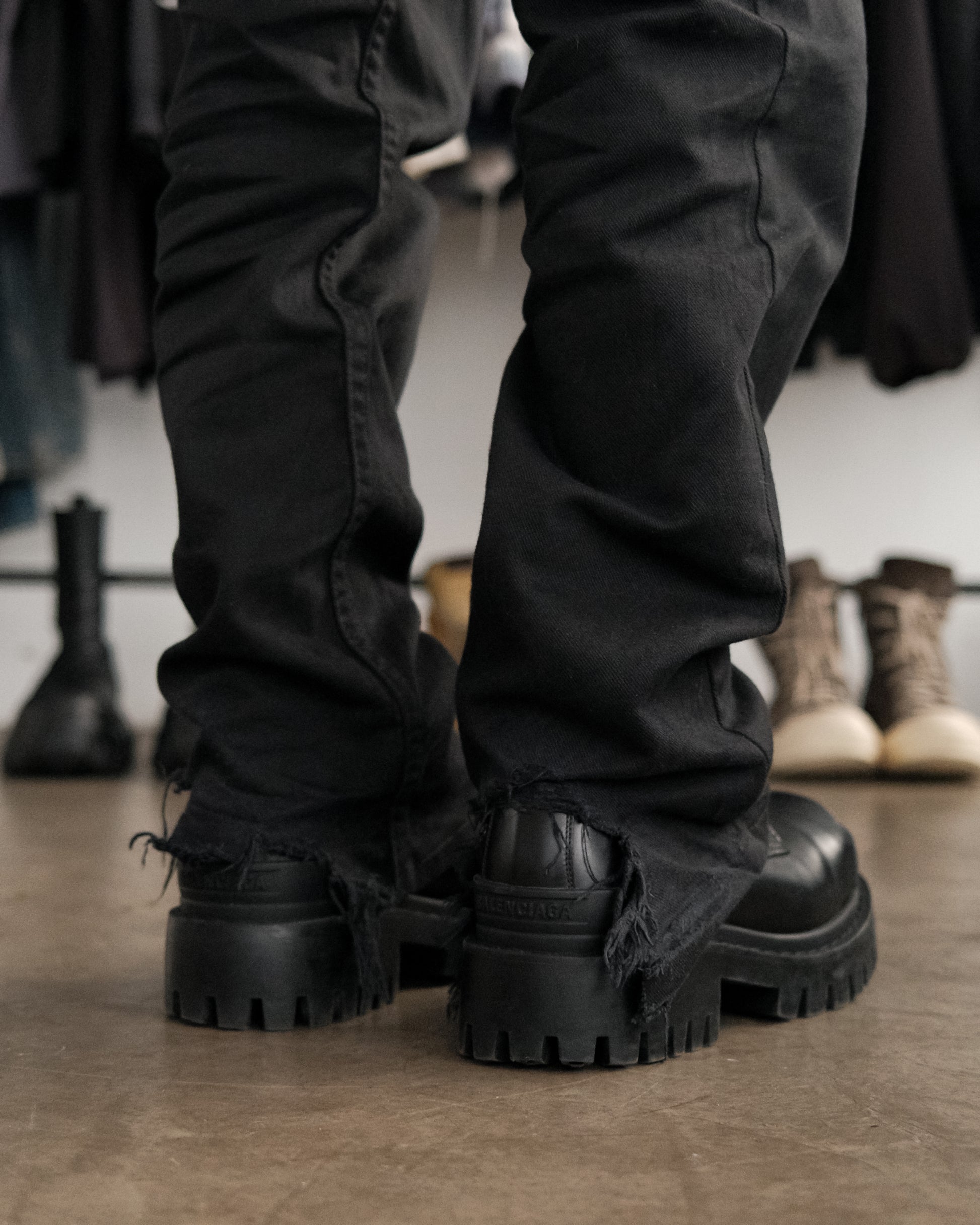 BALENCIAGA Strike Leather Boots