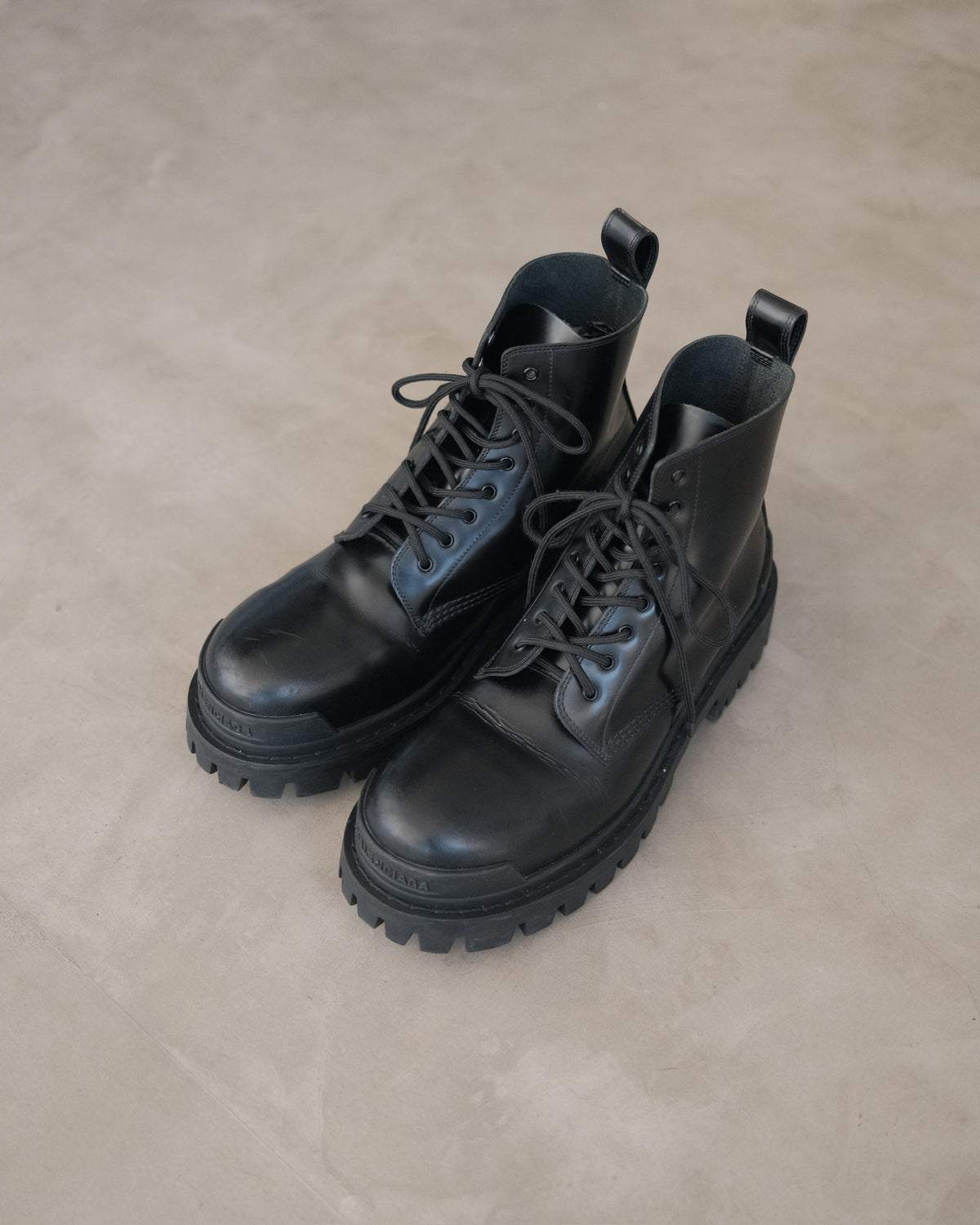 BALENCIAGA Lace-Up Ankle Boots