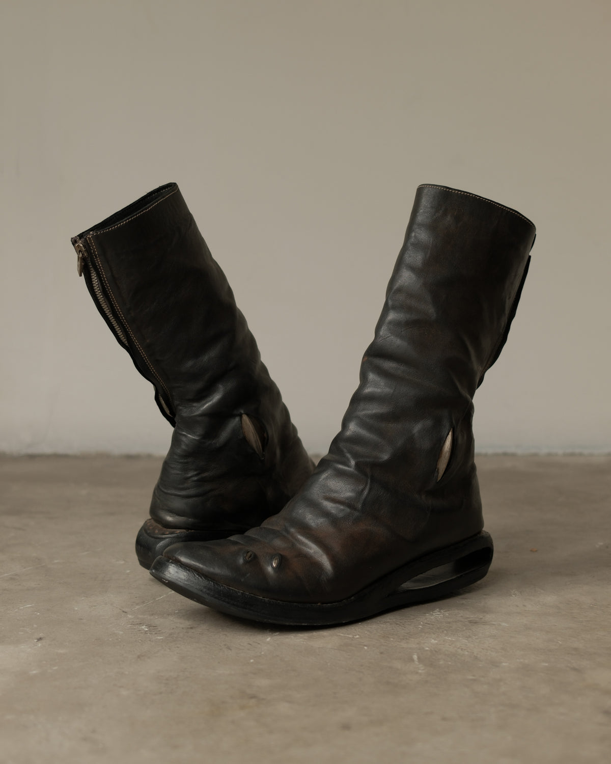 Carol Christian Poell Titanium Prosthetic U-Sole Boots