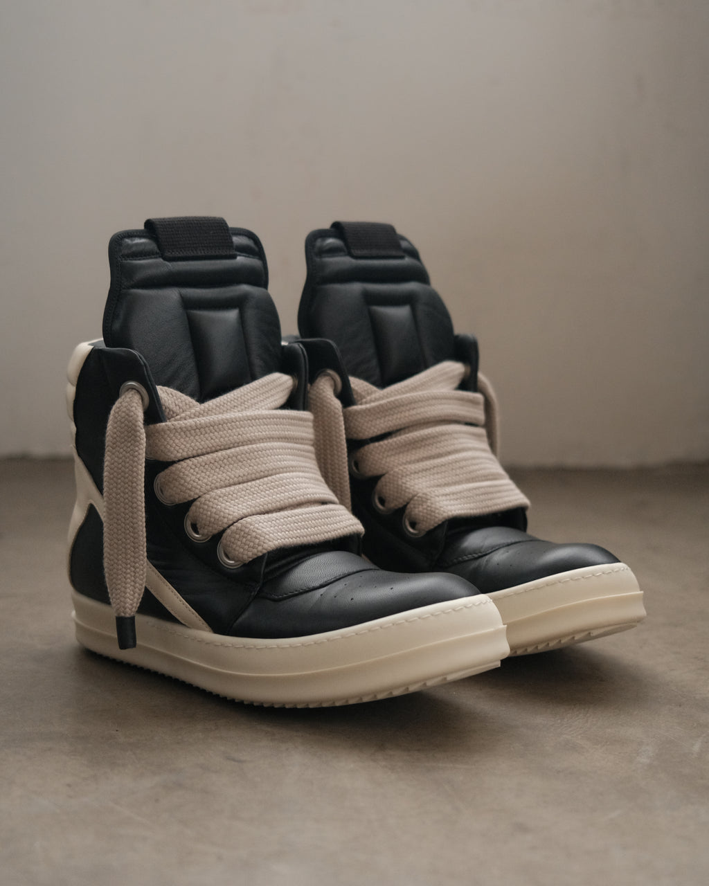 RICK OWENS SS25 Geobasket Jumbo Lace Sneaker