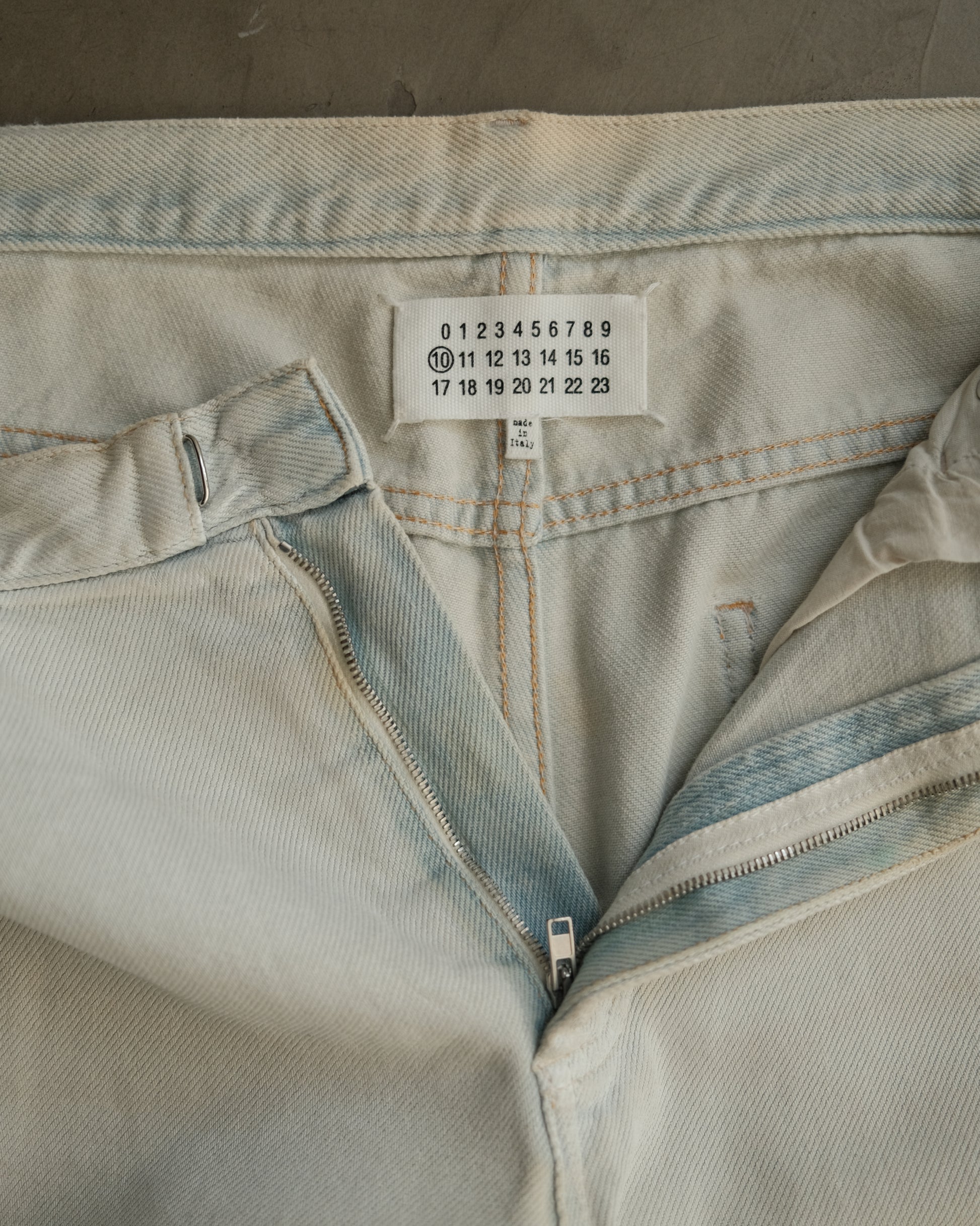 MAISON MARGIELA Resin-Treated White Denim