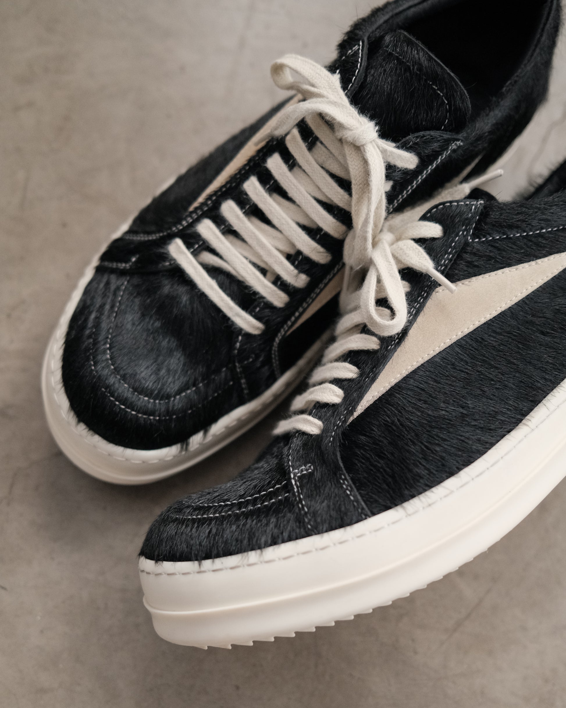 Rick Owens Pony Hair Vintage Strobe Sneakers
