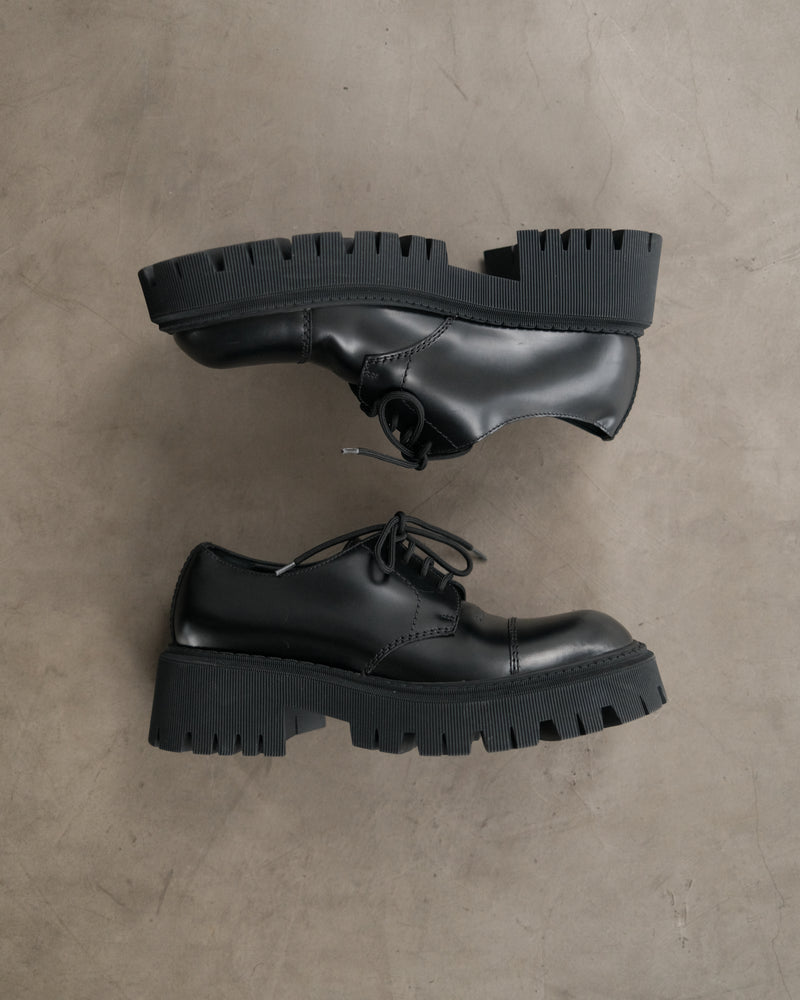 BALENCIAGA Leather Tractor Derby Shoes