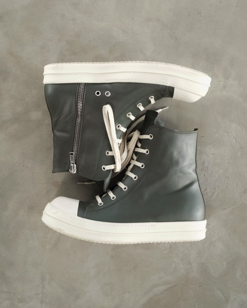 RICK OWENS AW23 Leather High-top Sneakers