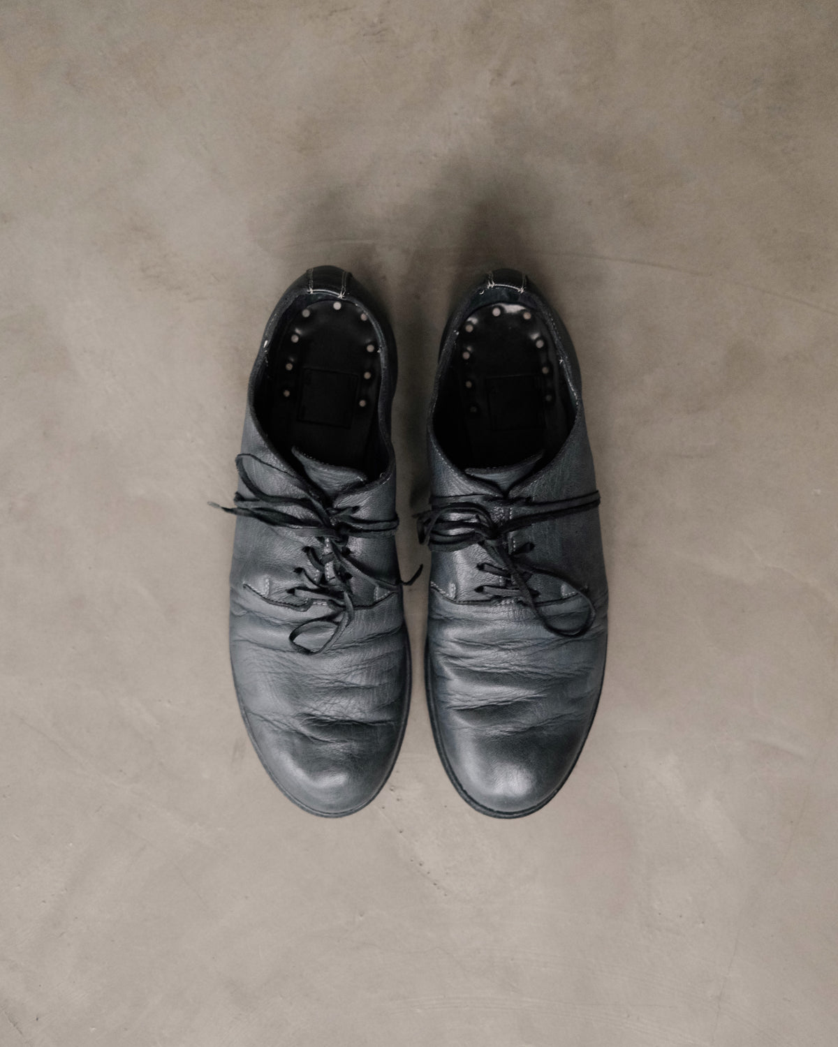 GUIDi 992 Dark Blue Leather Derby Shoes
