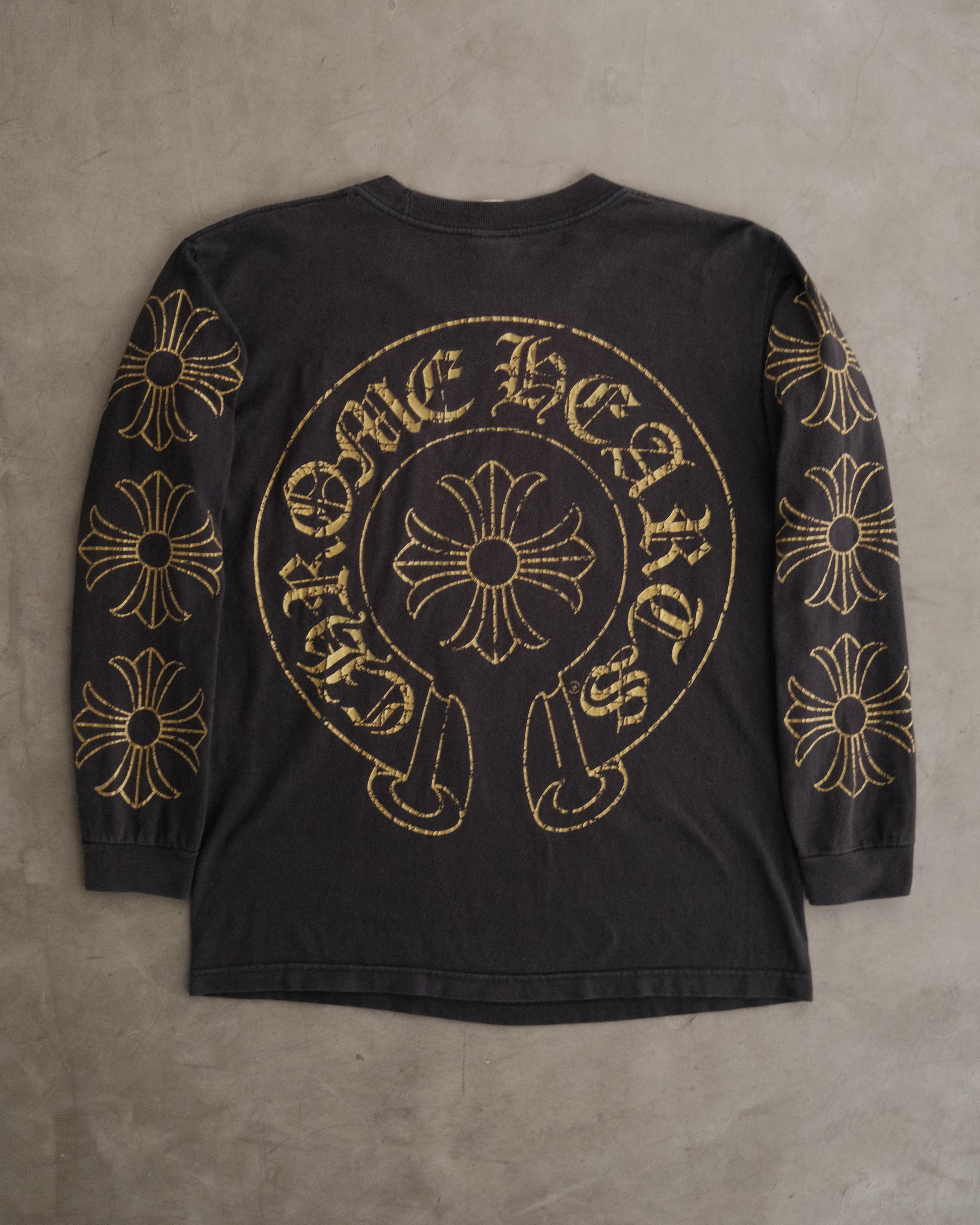 Vintage CHROME HEARTS Old Horse Shoe Logo Long Sleeve