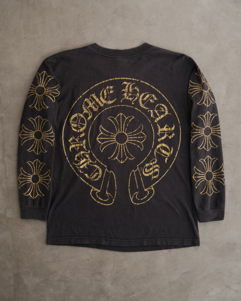 Vintage CHROME HEARTS Old Horse Shoe Logo Long Sleeve