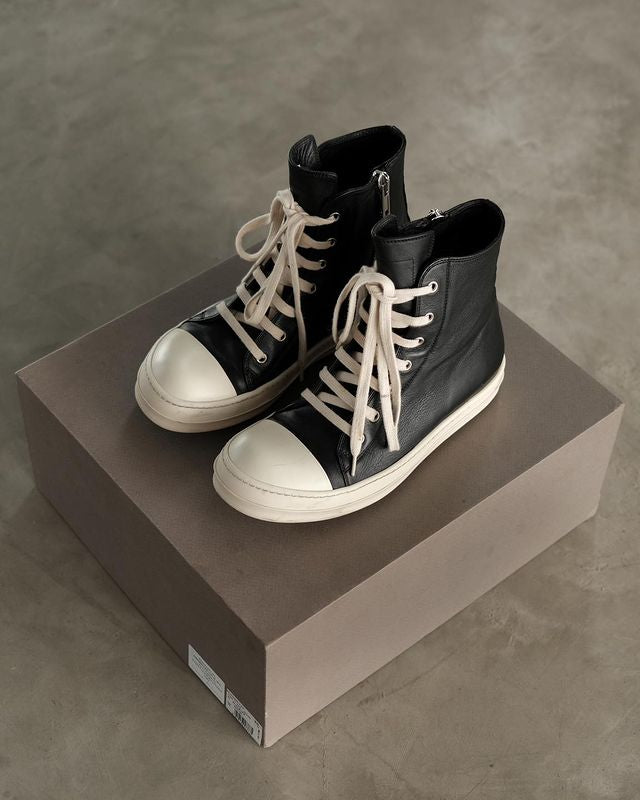 FW17 RICK OWENS Leather High-top Sneakers