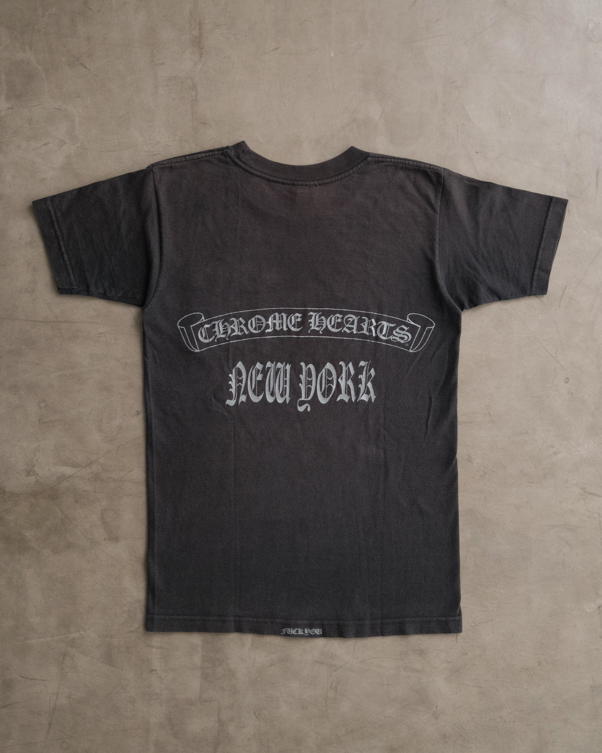 Vintage CHROME HEARTS New York Cross Logo Pocket Tee