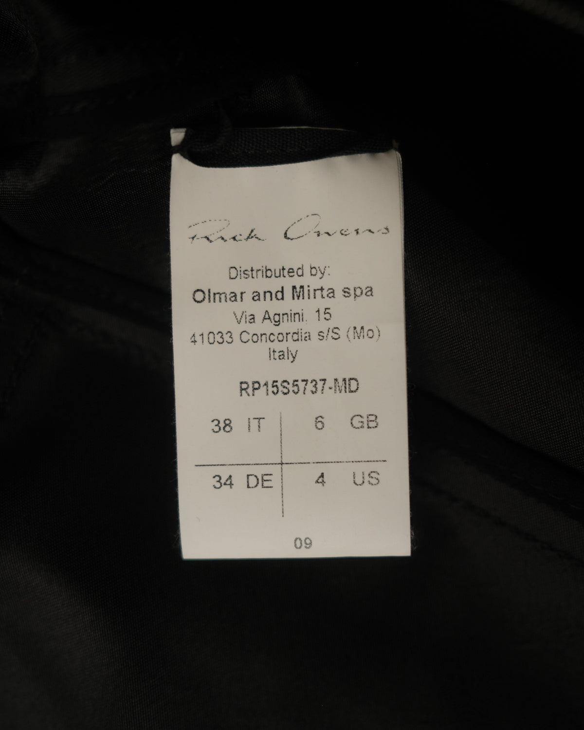Rick Owens Mainline SS15 'FAUN' Silk Cropped Bomber