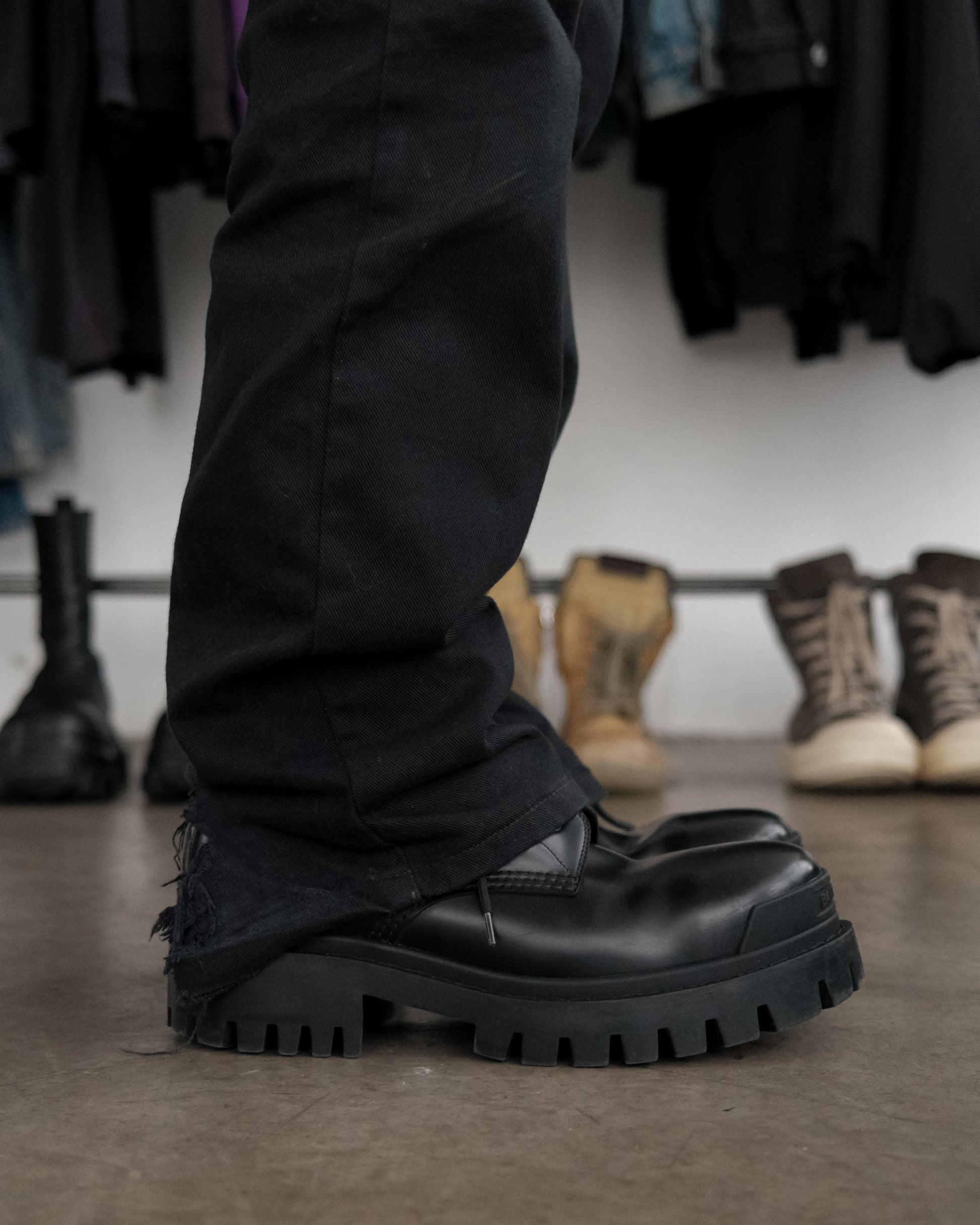 BALENCIAGA Strike Leather Boots