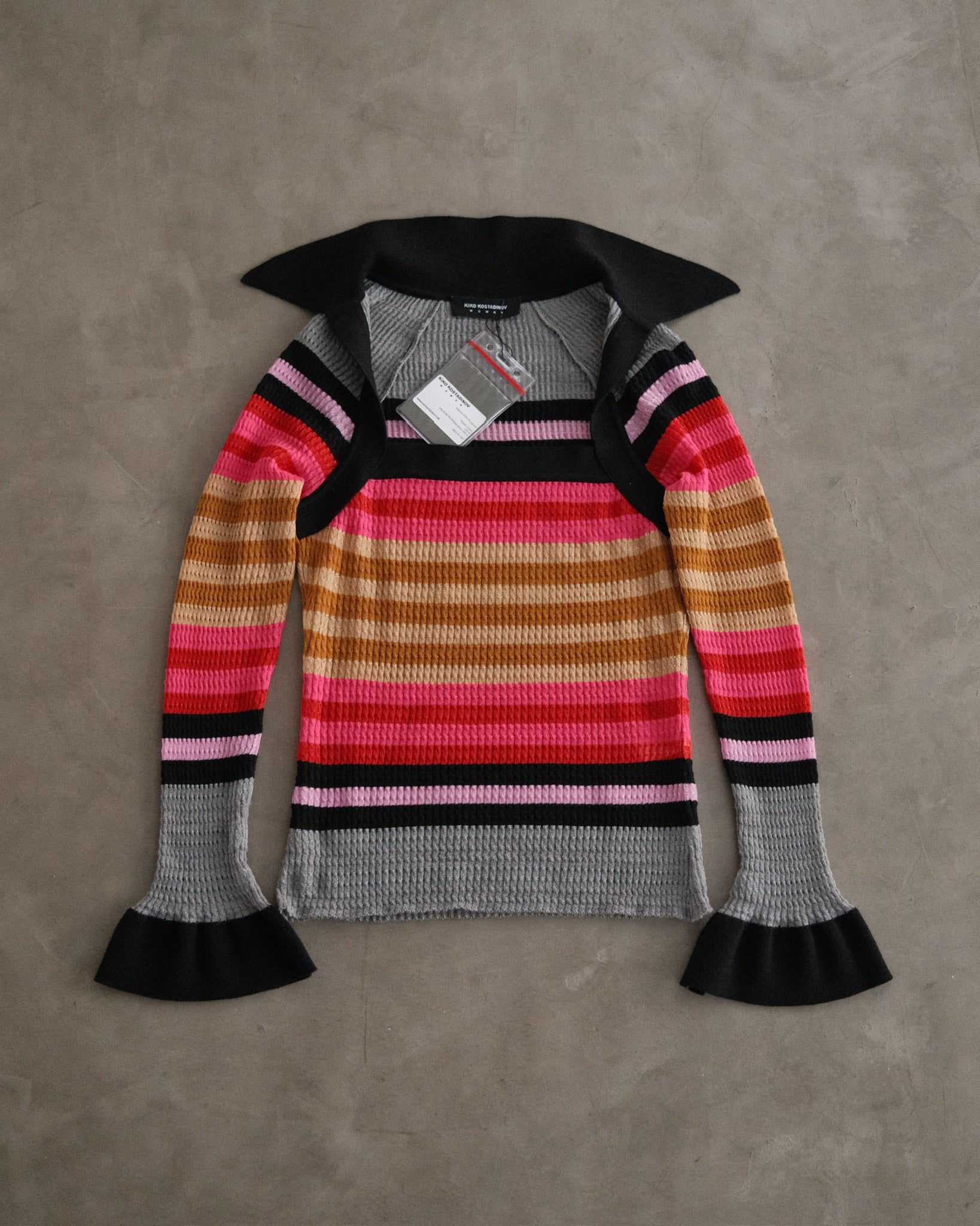 KIKO KOSTADINOV Black Ninalee Open Collar Sweater