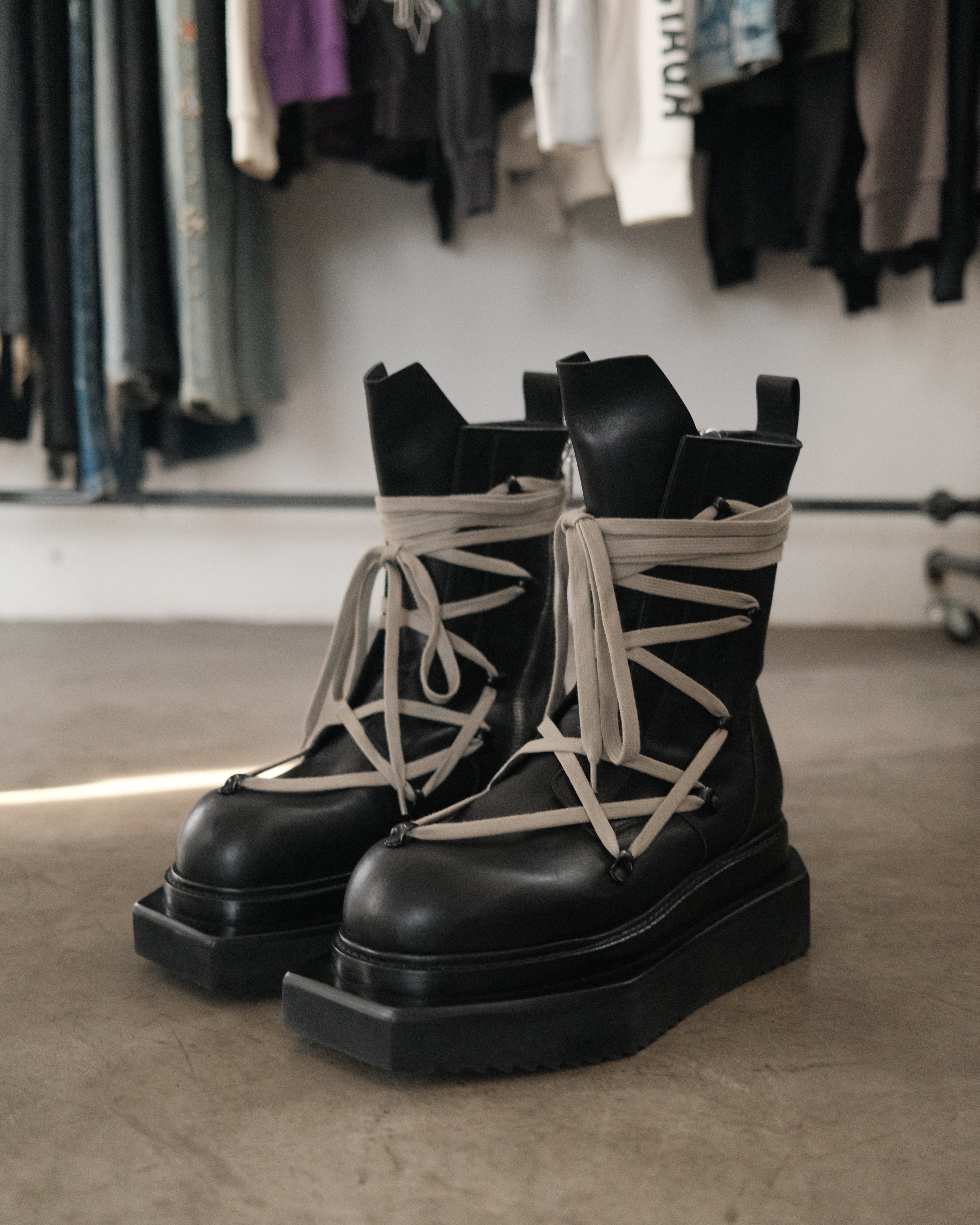 Rick Owens Pentalaced Turbo Cyclops Boots – Around The Shoes
