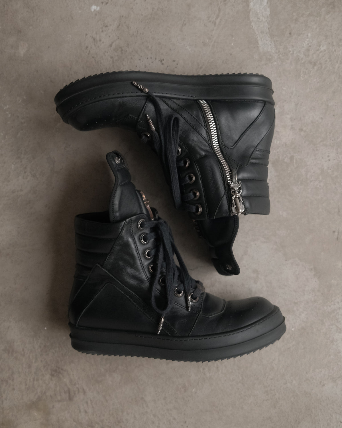 Chrome Hearts x Rick Owens Geobasket Triple Black