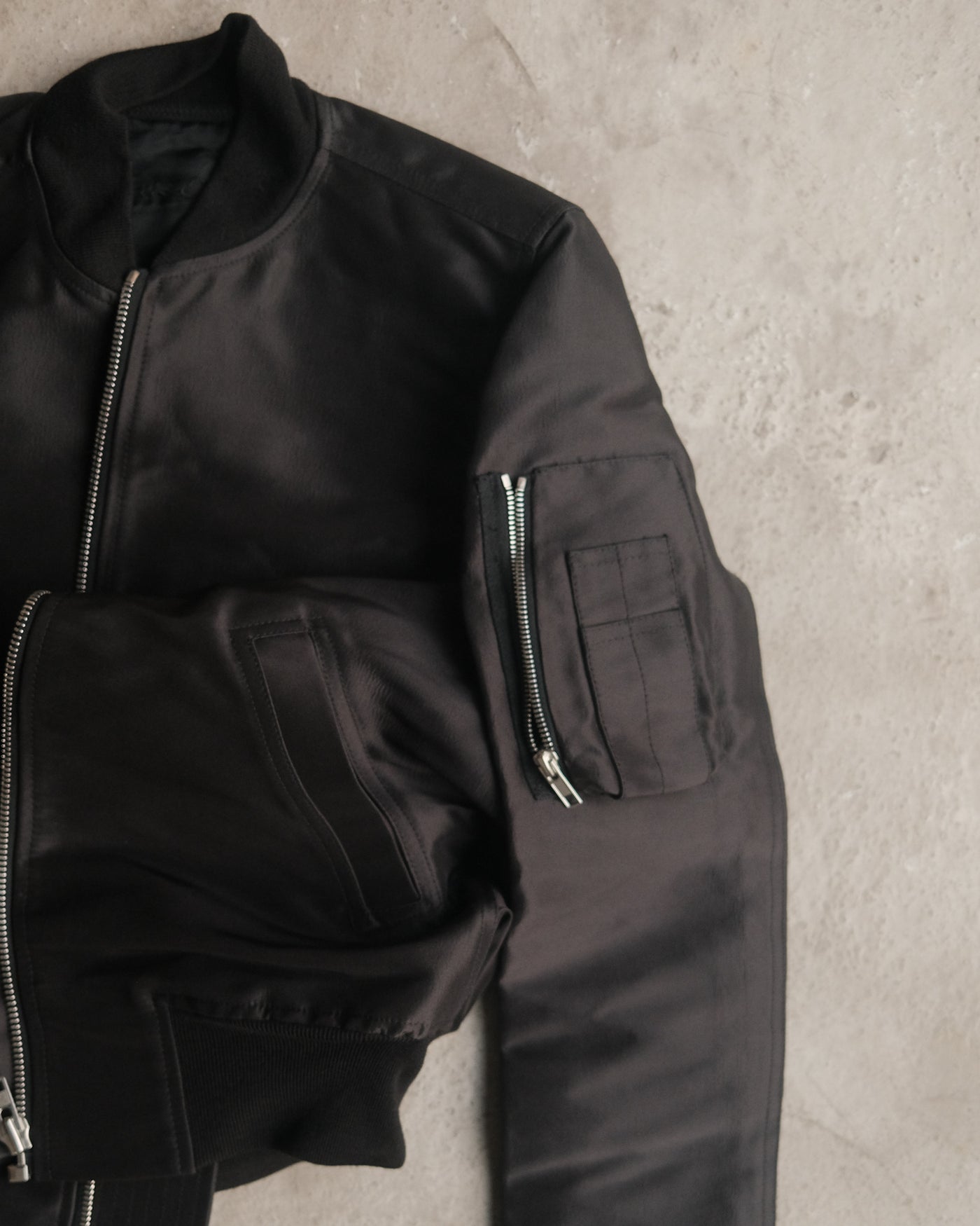 Rick Owens Mainline SS15 'FAUN' Silk Cropped Bomber