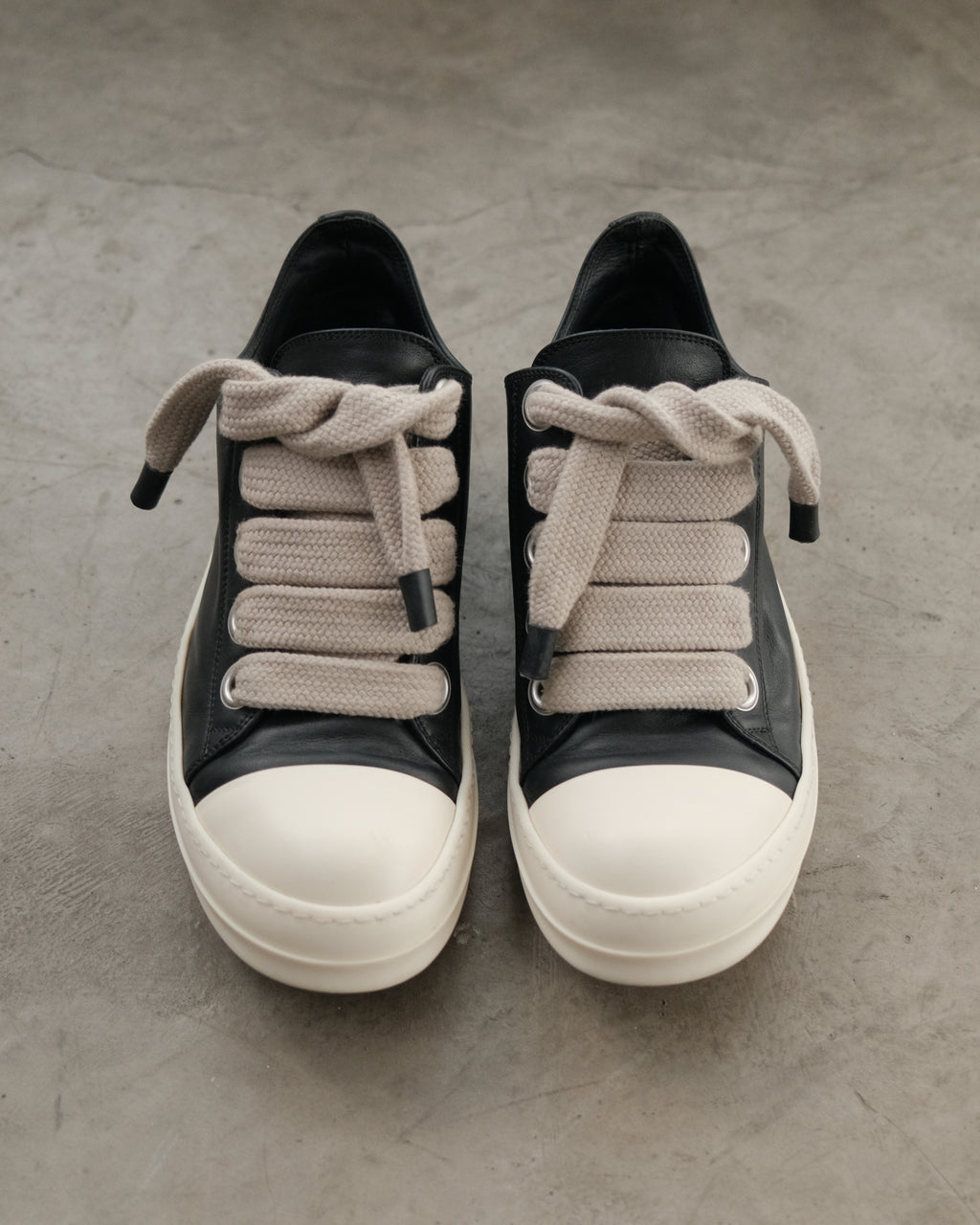 RICK OWENS Ramones Jumbo Lace Low Top Sneakers