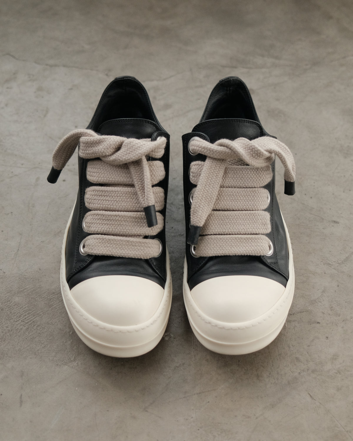 RICK OWENS Ramones Jumbo Lace Low Top Sneakers