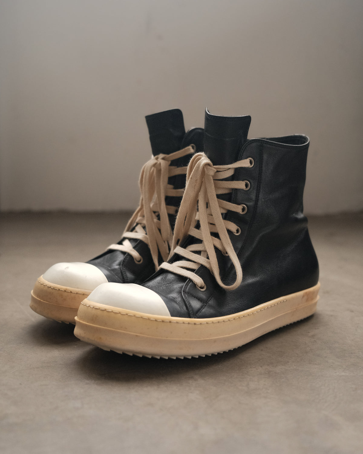 RICK OWENS SS15 Mainline High-Top Ramones Sneakers