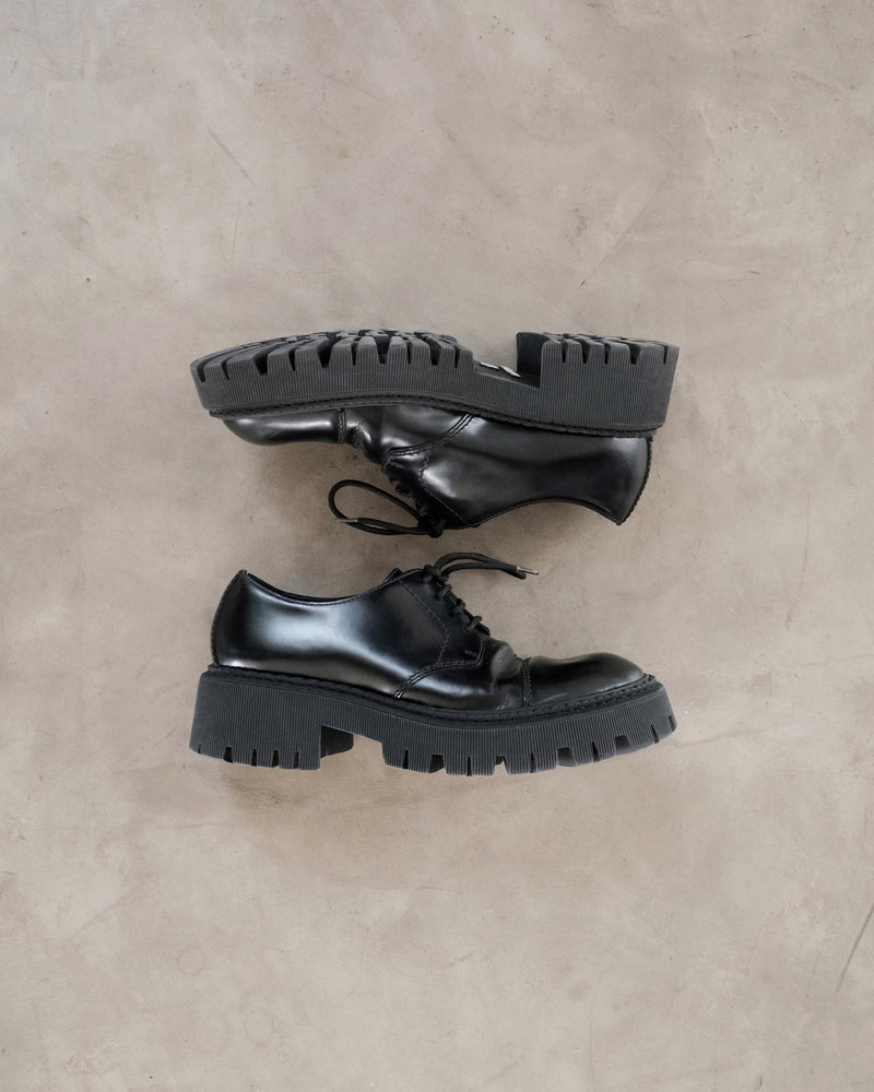 BALENCIAGA Leather Tractor Derby Shoes