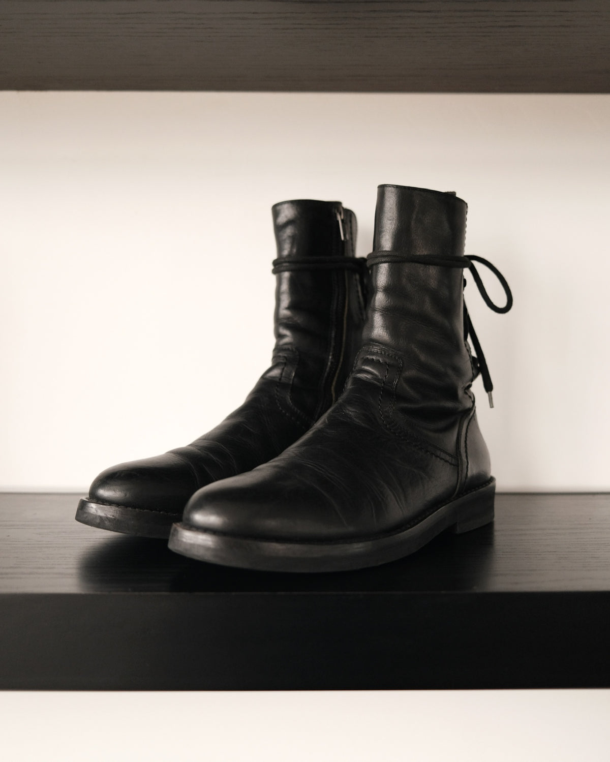 Ann Demeulemesster Back Lace Leather Boots