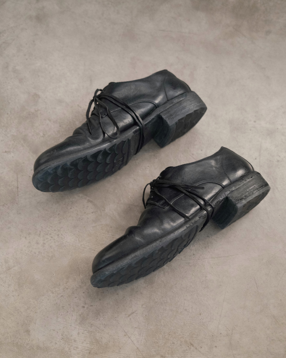 GUIDI 992 Leather Derby Shoes