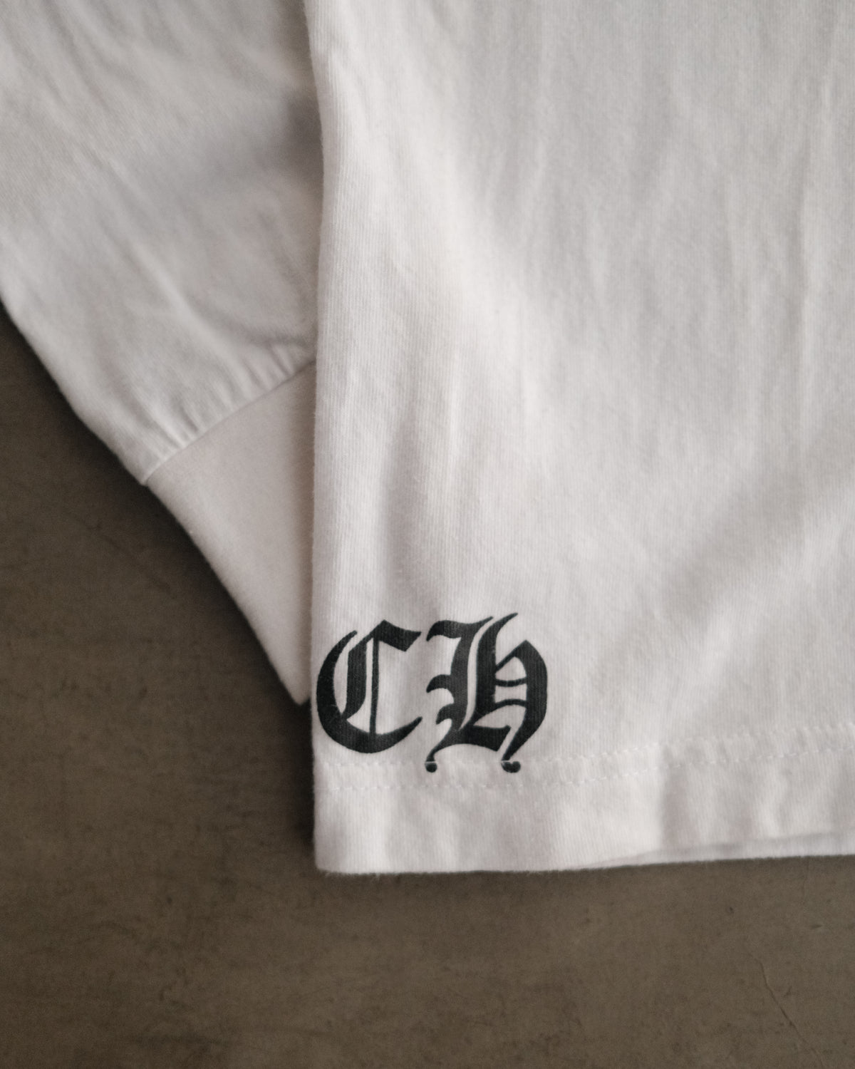 Vintage CHROME HEARTS Scroll Logo Cross L/S T-Shirt