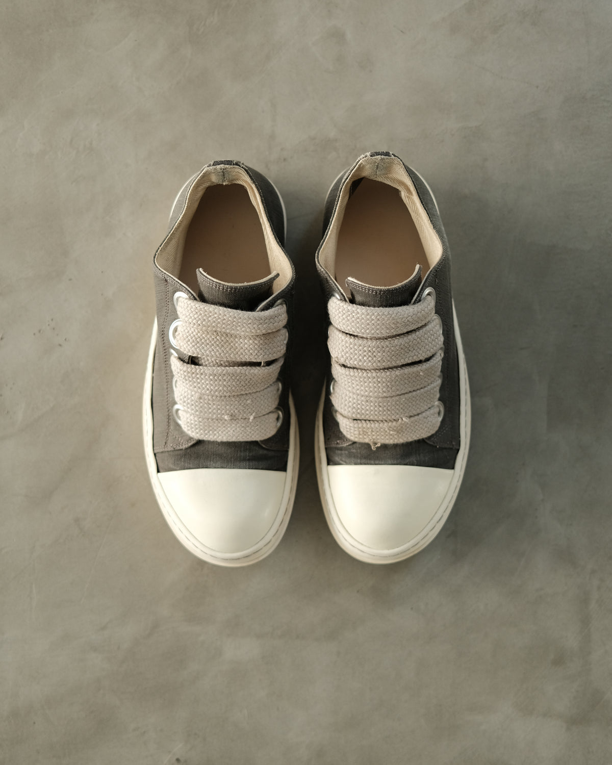 RICK OWENS Drkshdw Ramones Jumbo Lace Low “ Drak Dust”