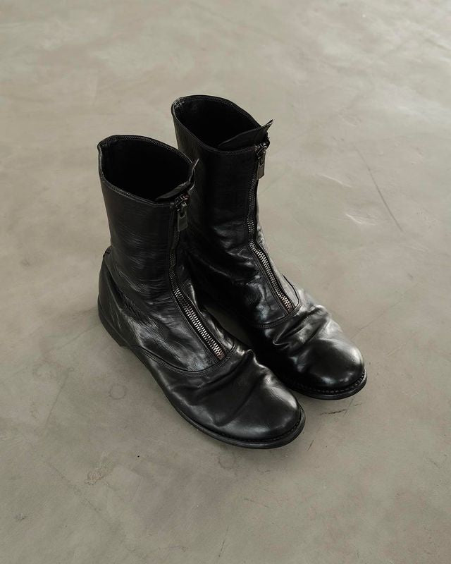 GUIDI 310 Leather Front Zip Boots