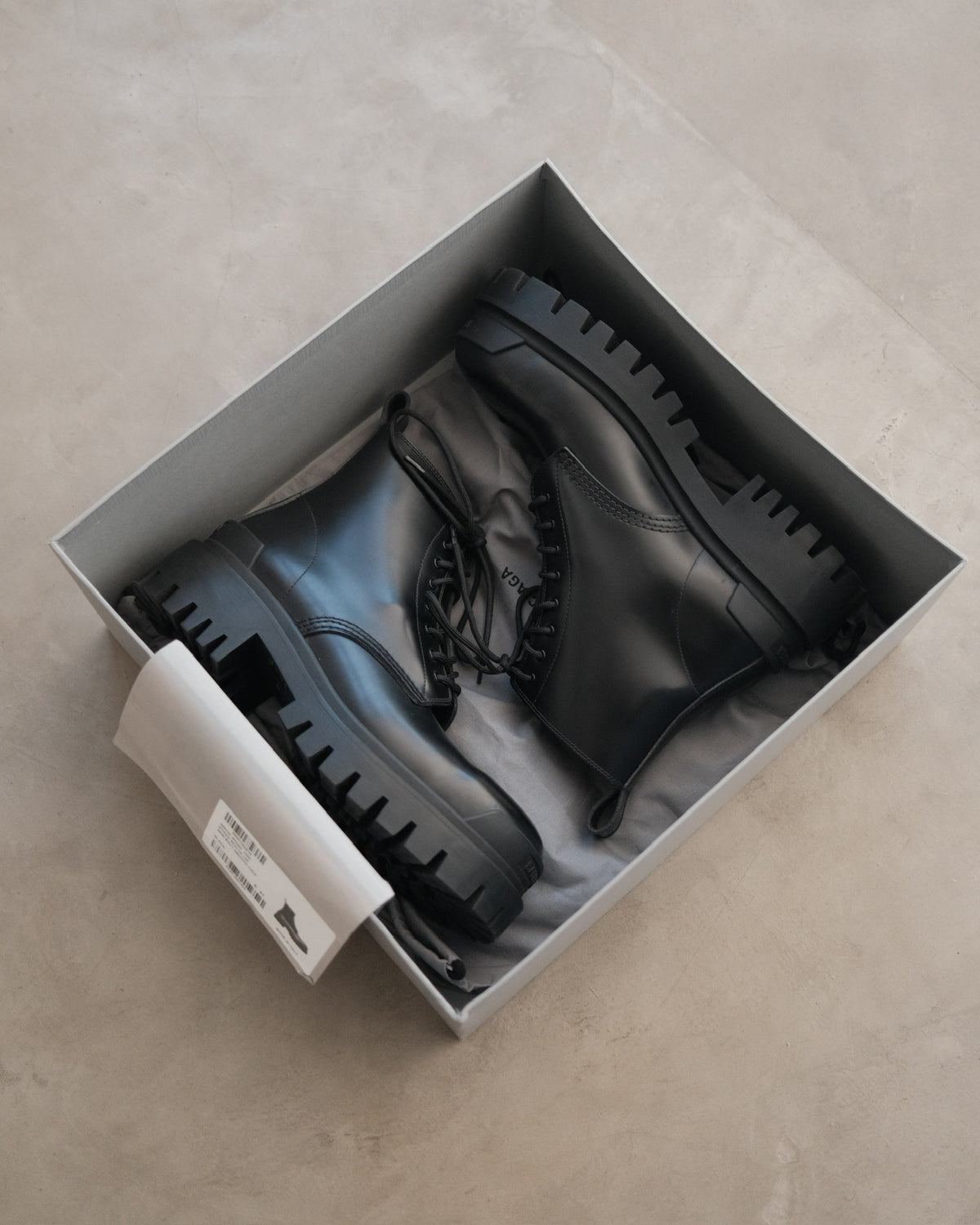 BALENCIAGA Lace-Up Ankle Boots