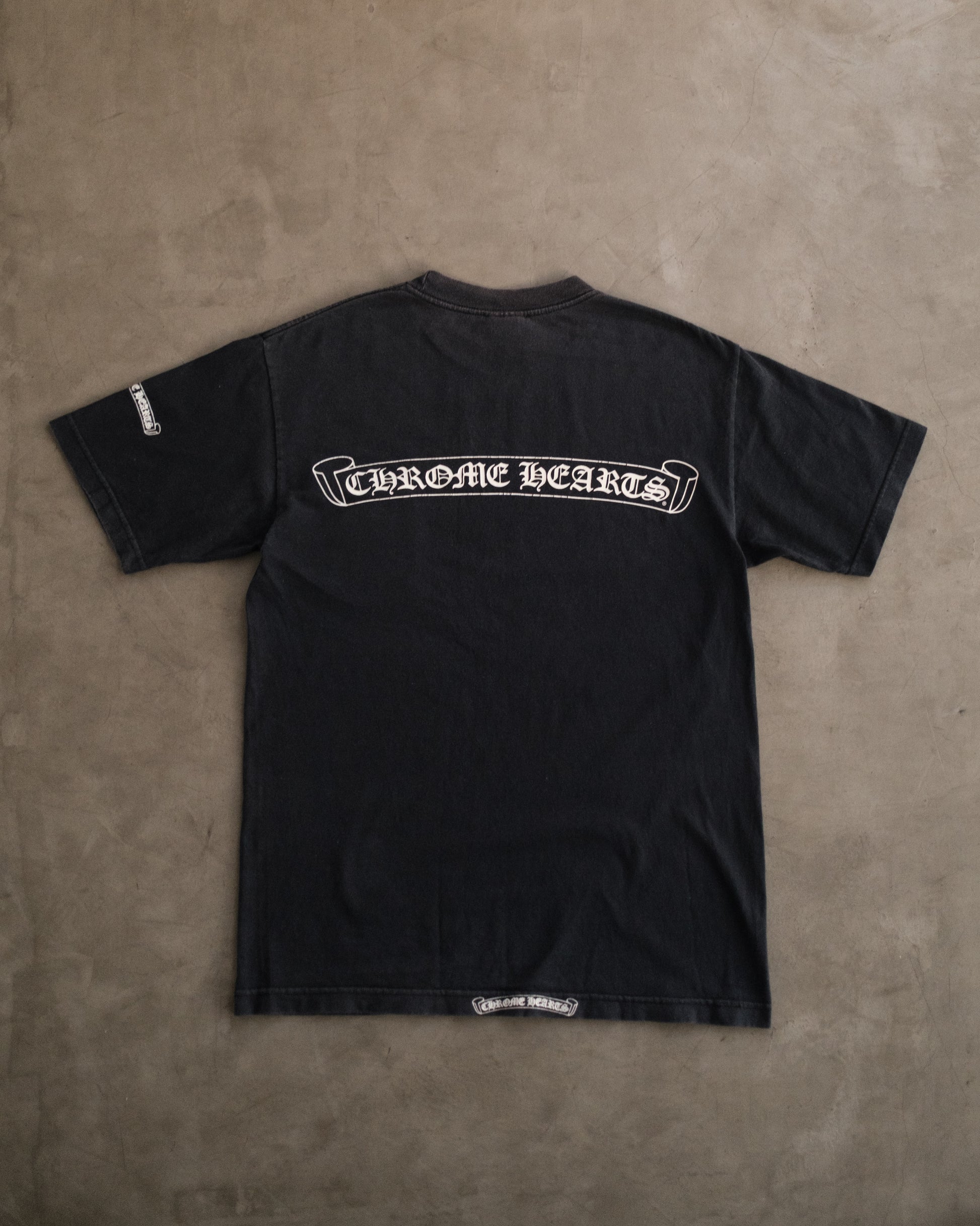 Vintage CHROME HEARTS Dagger Vine Collar Print Tee
