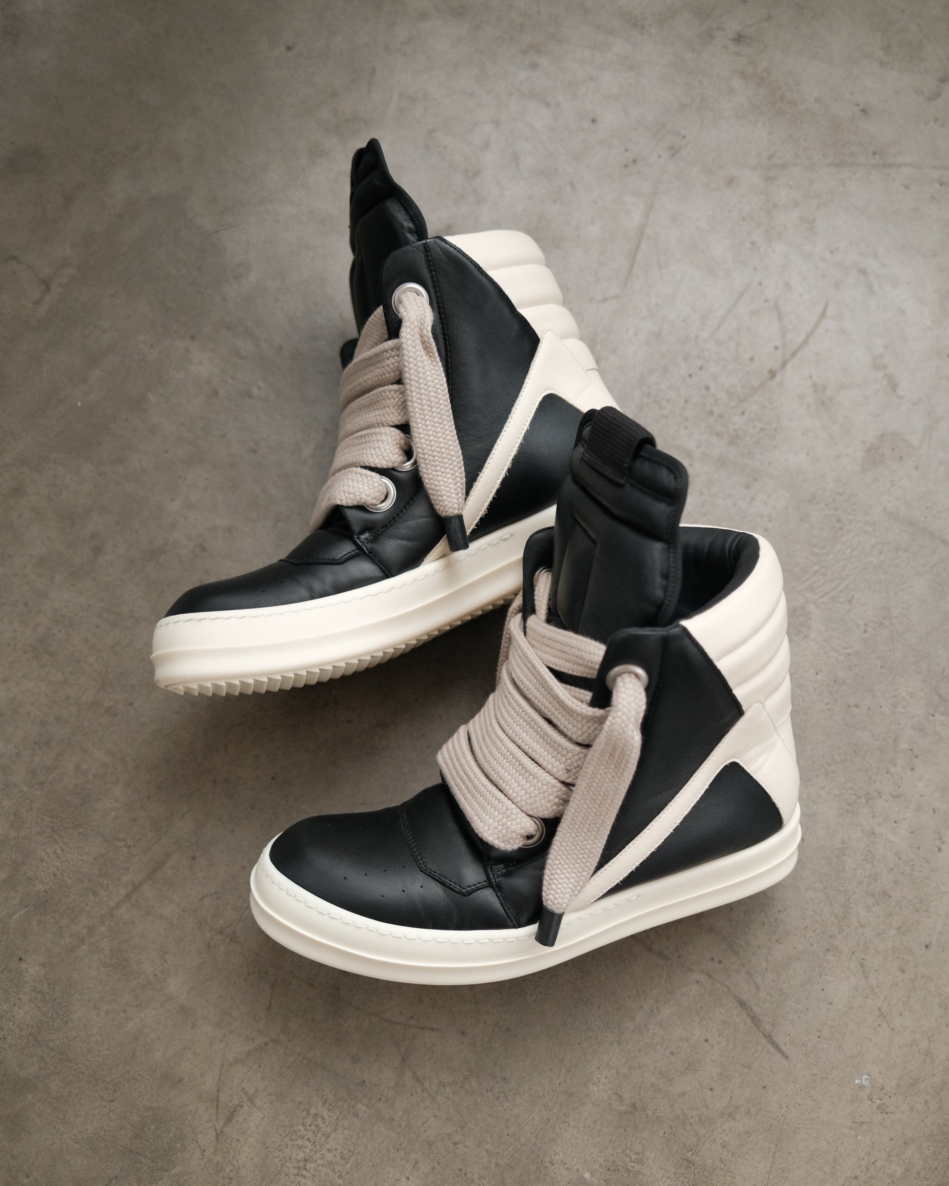 RICK OWENS SS25 Geobasket Jumbo Lace Sneaker