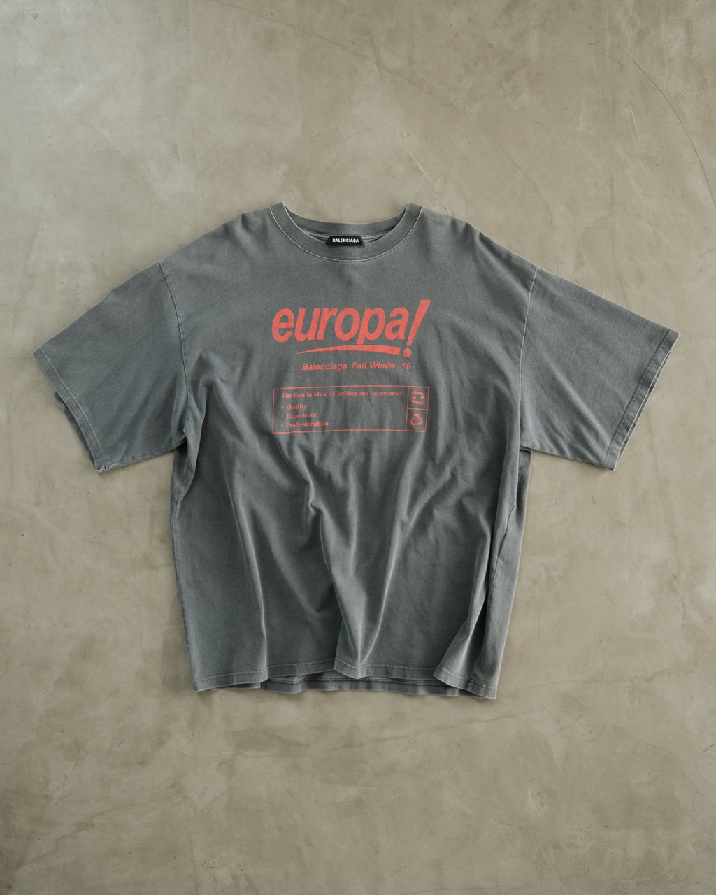 SS18 BALENCIAGA Black Europa T-Shirt