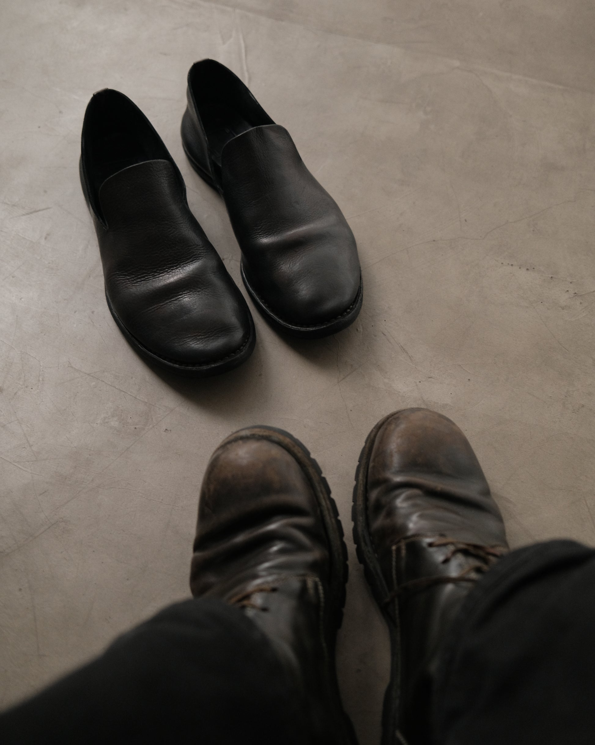 GUIDI Leather Loafer Shoes