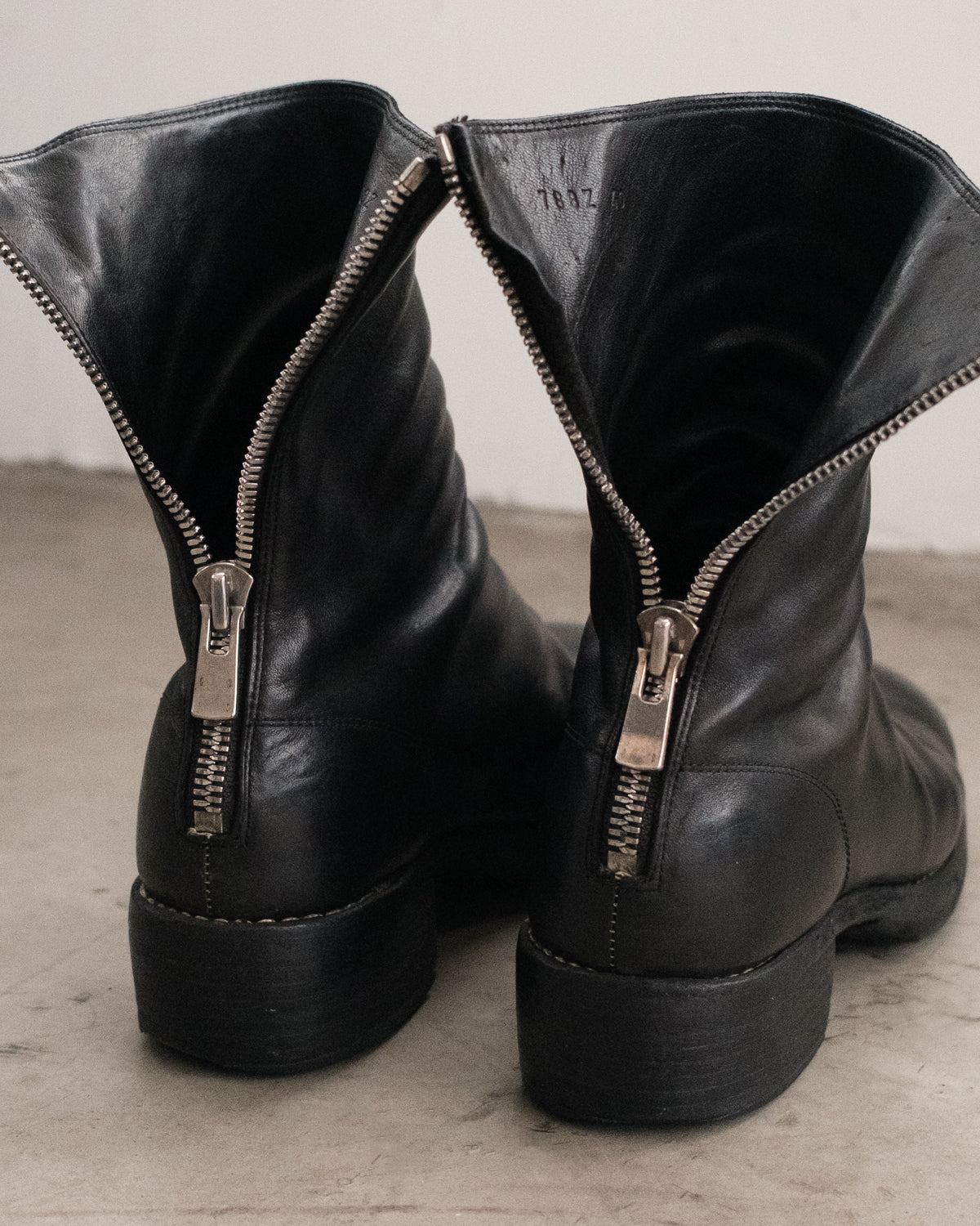 GUIDI 788z Black Horse Leather Back Zip Boots