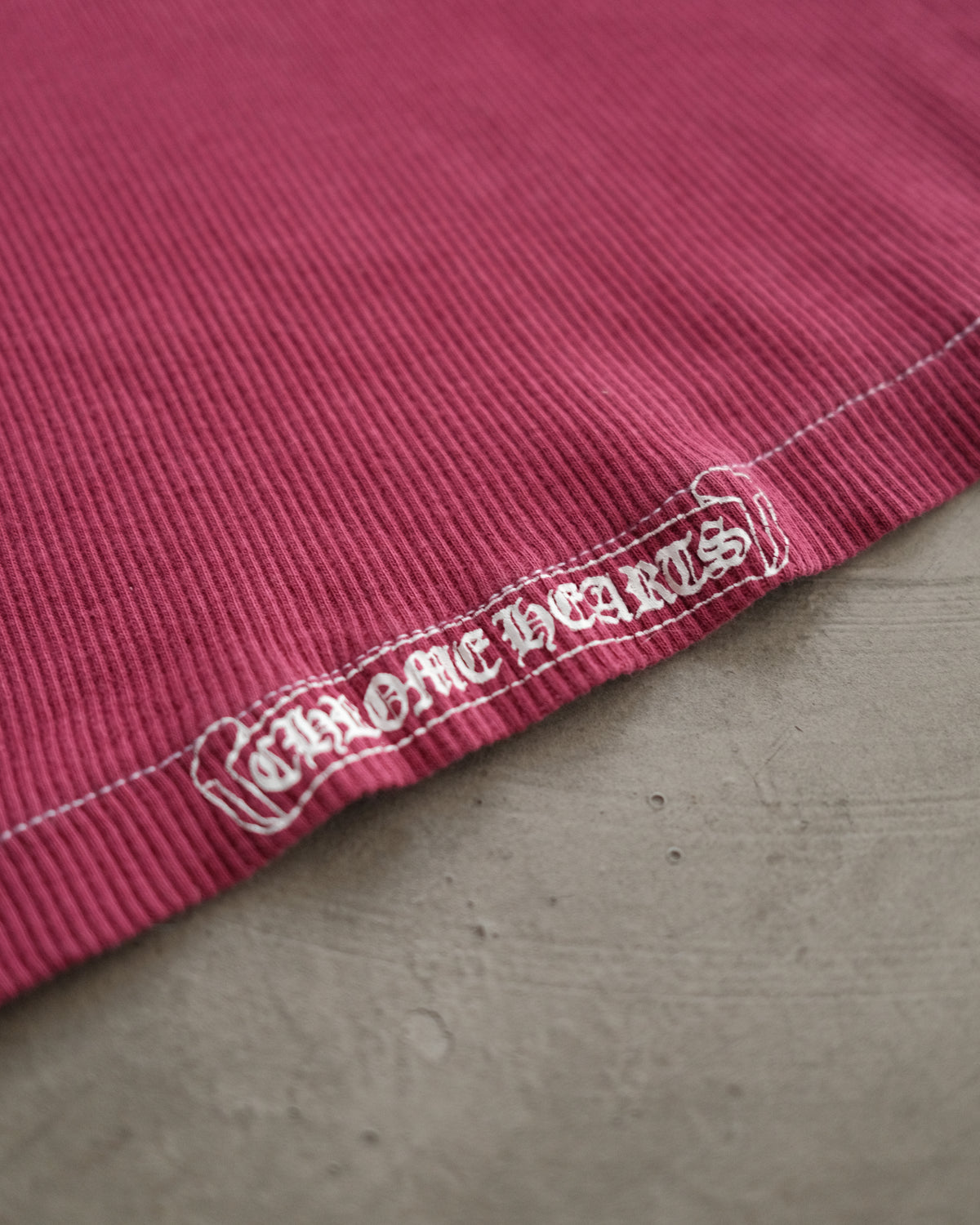 Vintage CHROME HEARTS Maroon Side Bar Logo Tank Top
