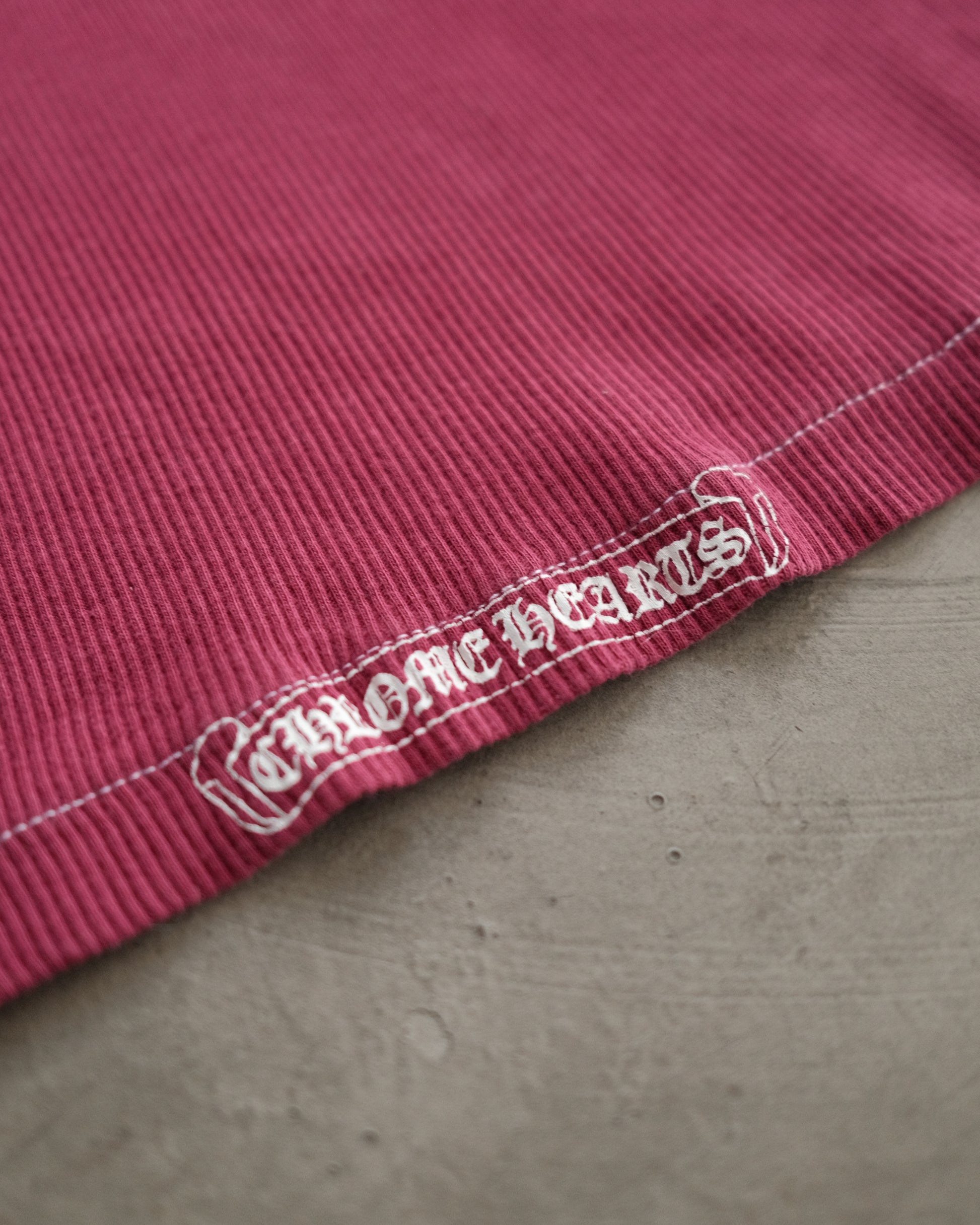 Vintage CHROME HEARTS Maroon Side Bar Logo Tank Top