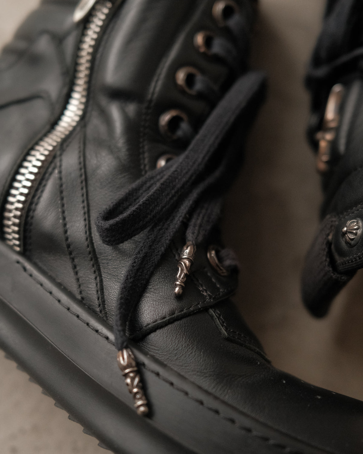 Chrome Hearts x Rick Owens Geobasket Triple Black
