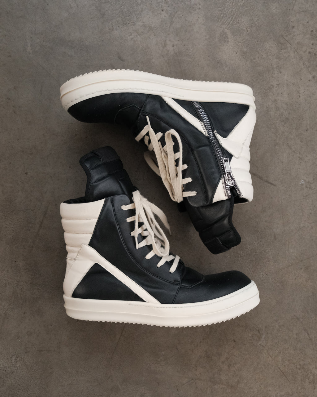 Rick Owens SS23 Geobaskets Sneakers.