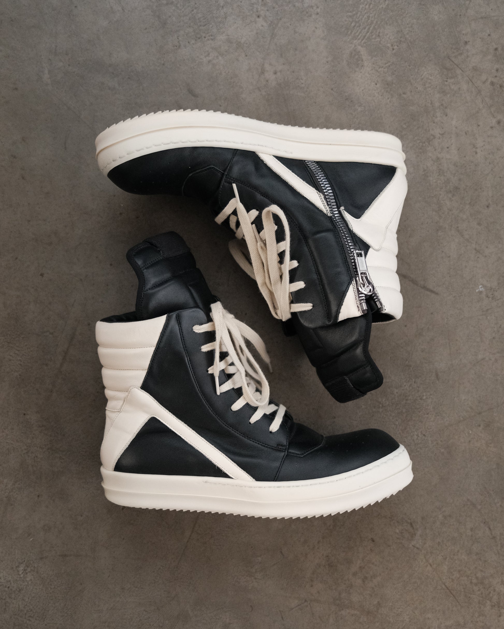 Rick Owens SS23 Geobaskets Sneakers.
