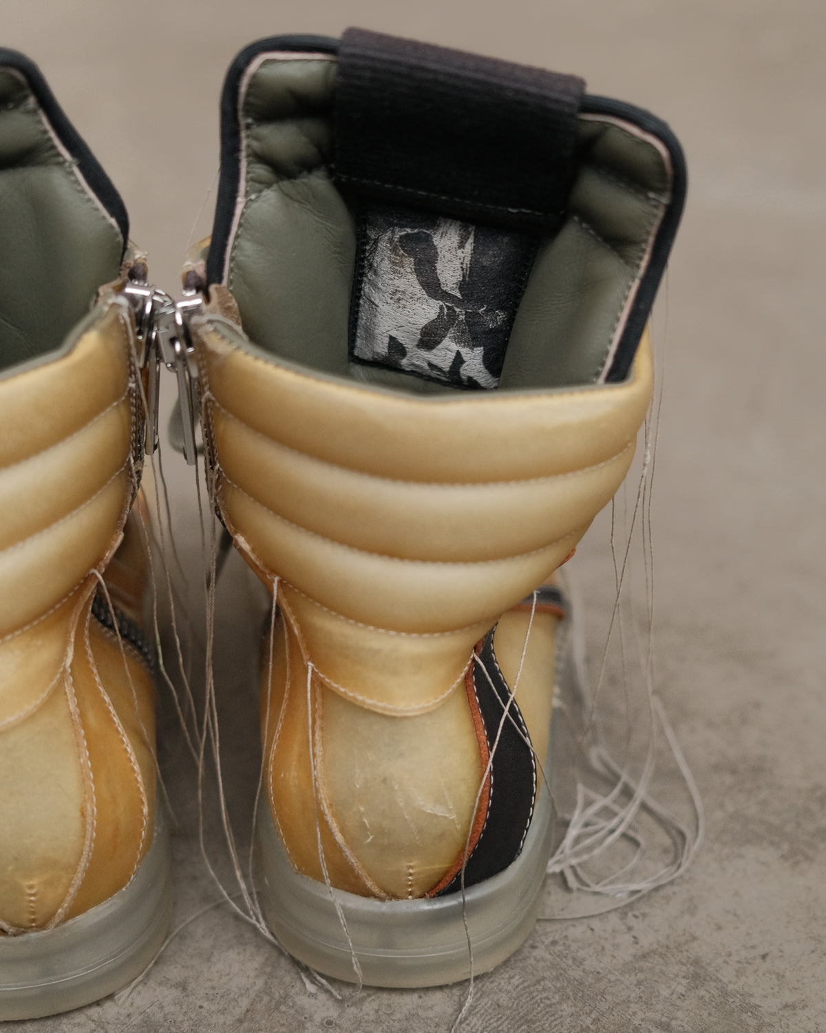 RICK OWENS SS19 Babel Geobasket Sneakers