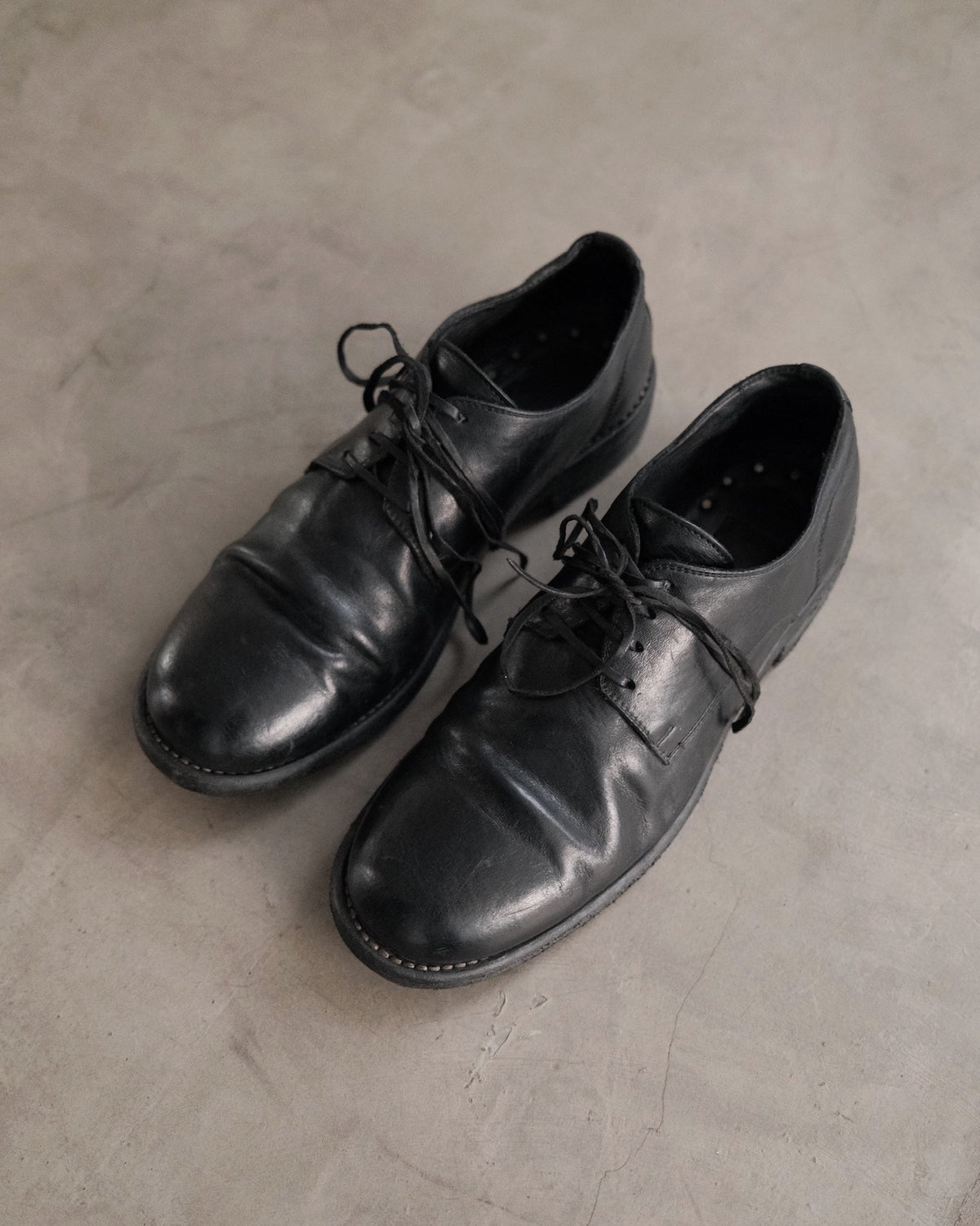 GUIDI 992 Leather Derby Shoes
