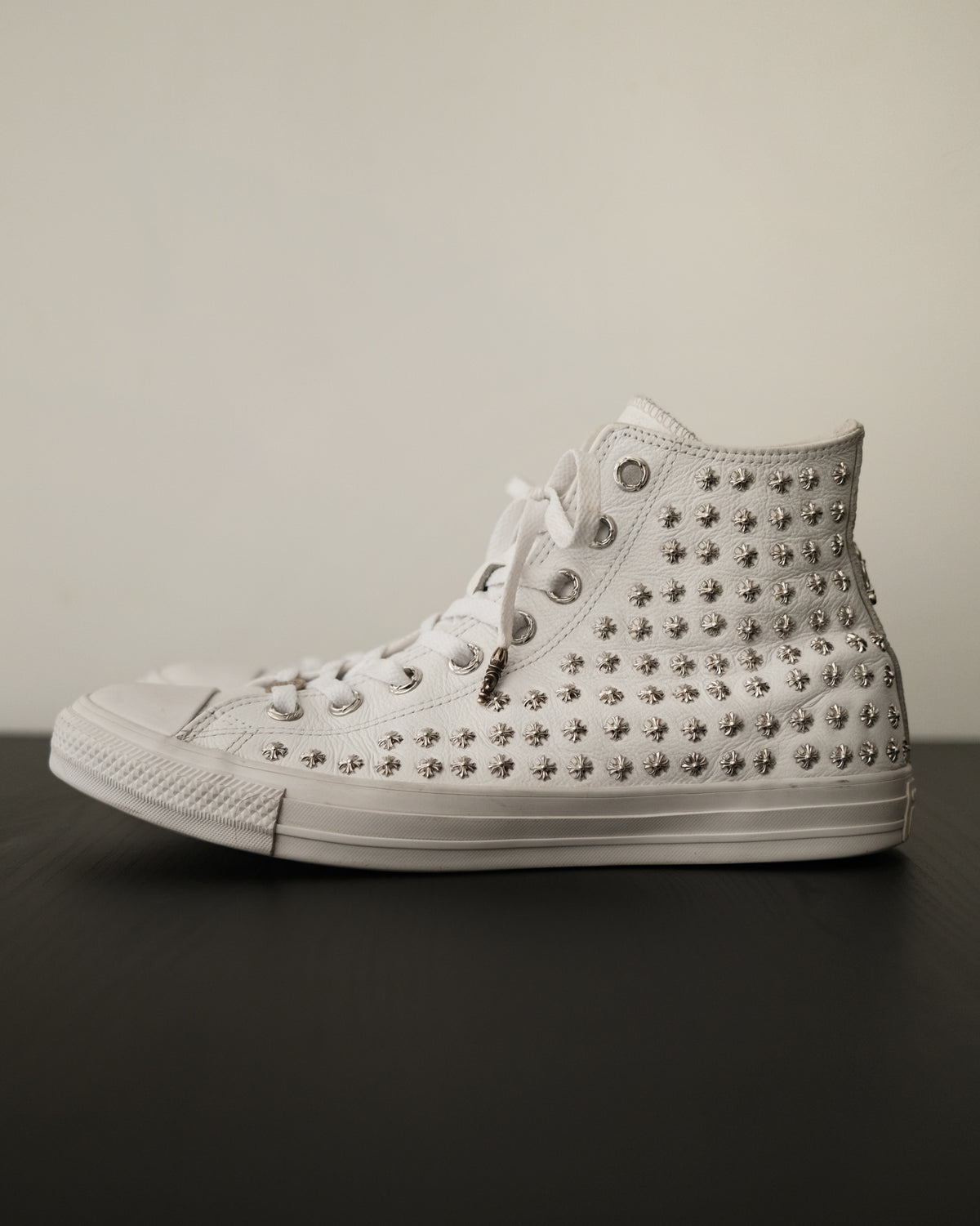 CHROME HEARTS Embellished Leather Chuck Taylor Converse