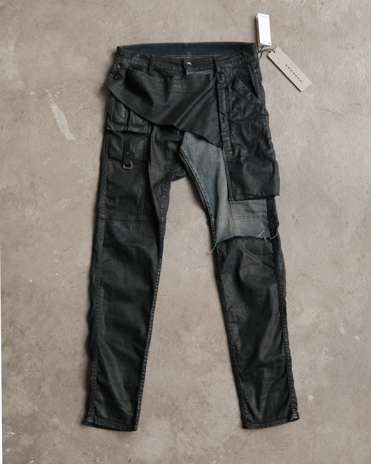 SS19 Rick Owens Drkshdw Wax Hustler Combo Memphis Cut Denim Jeans