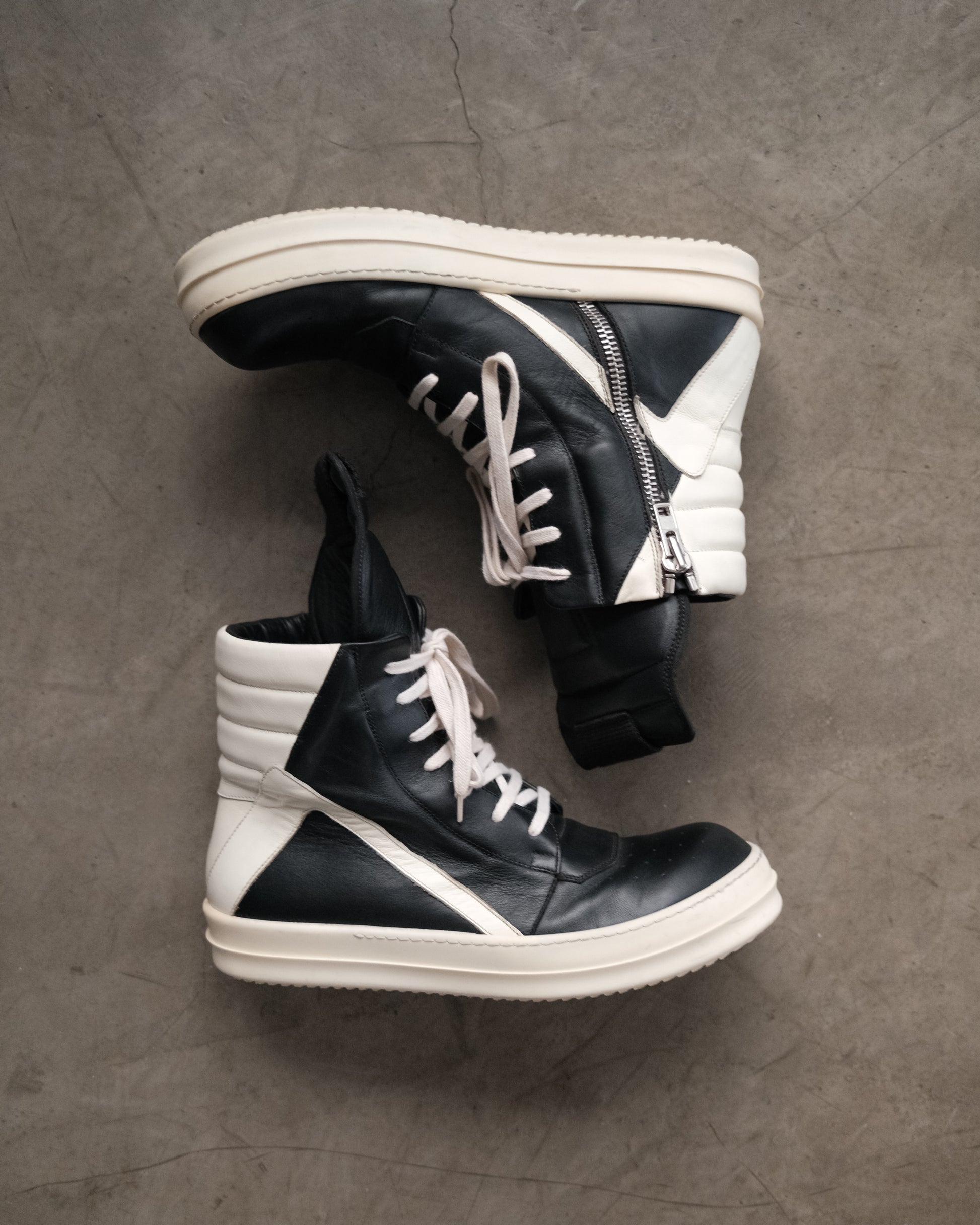 Rick Owens FW15 Geobasket Sneakers.