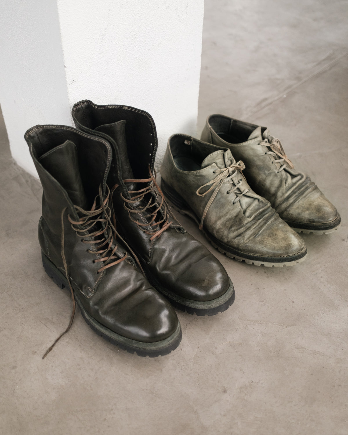 GUIDI 791V Horse Full Grain Lace Boots